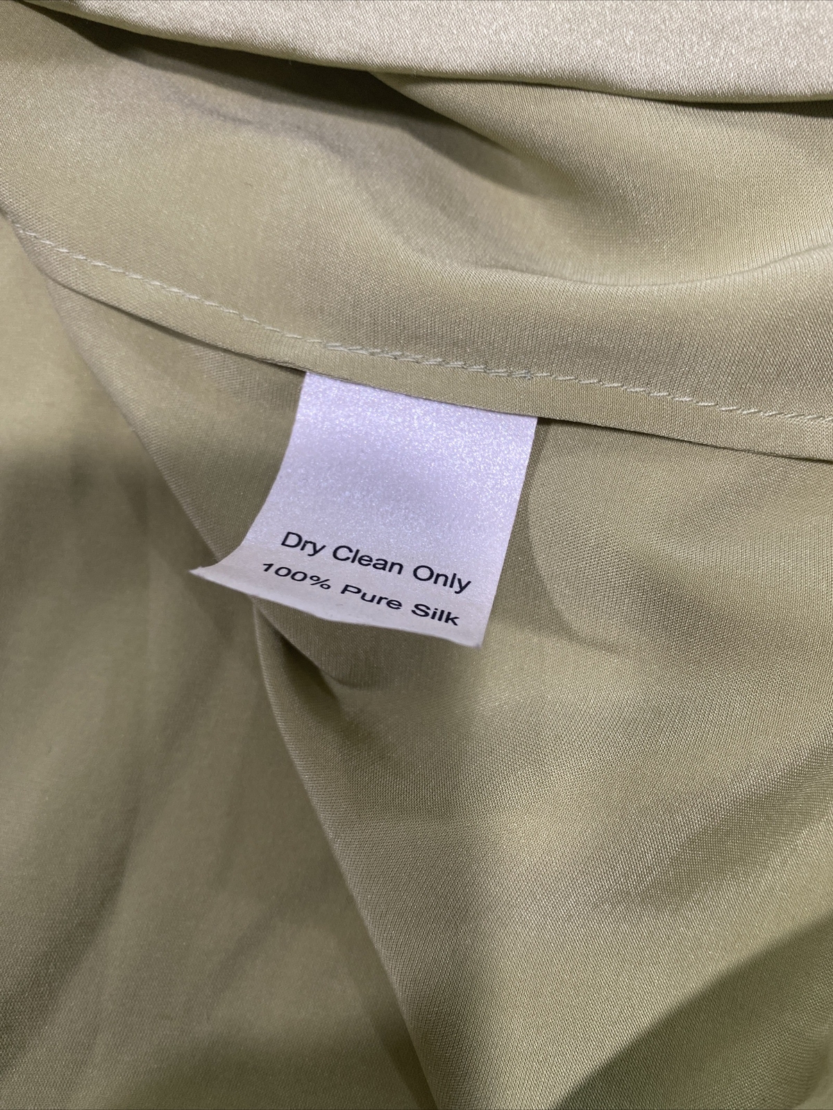 GURJOT New York Silk Sleveless Olive Green Top Size 6