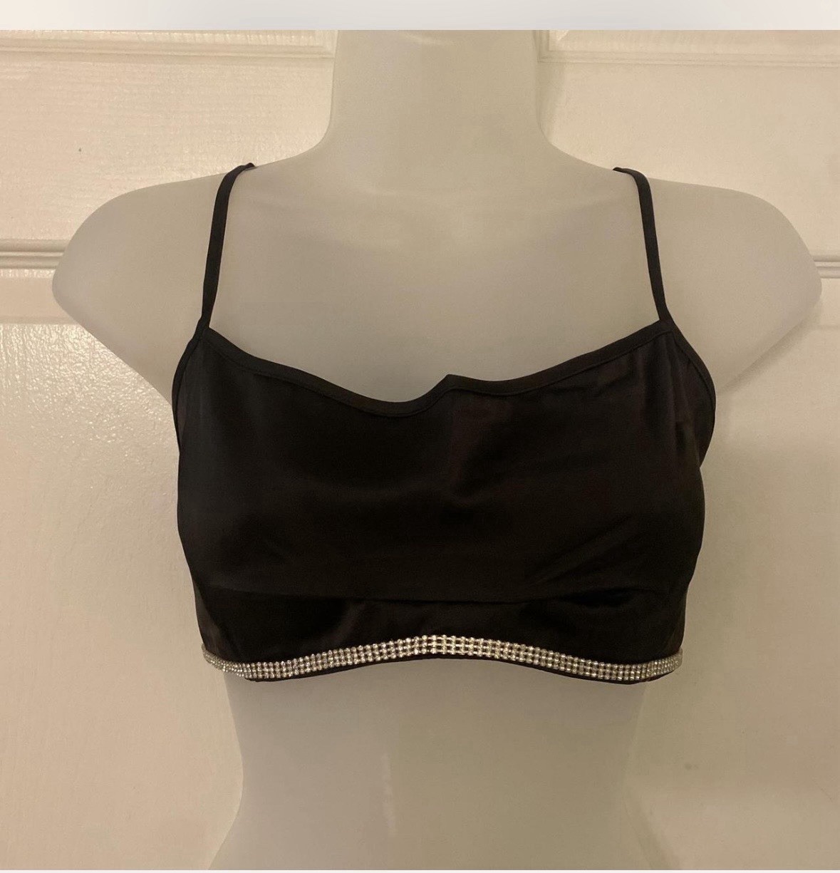 Finesse Rhinestone Crop Top Women’s Large