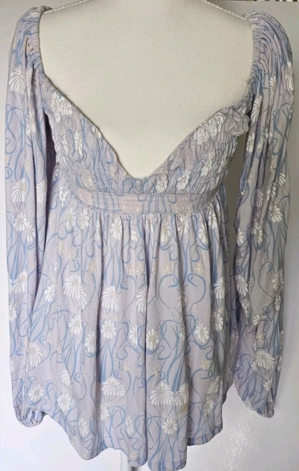 Urban Outfitters Womens Babydoll Top NWT Boho Floral Fairy Cottagecore S