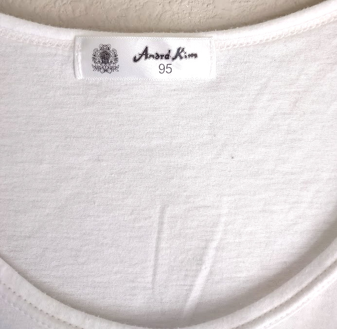 Women’s Vintage Korean Andre Kim White Tee Shirt Top Size S/M NEW!