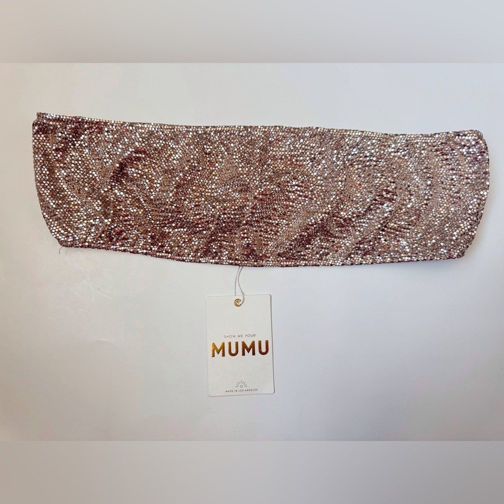 Show Me Your MuMu NWT Women’s Micro Tube Silver Confetti Top Size M