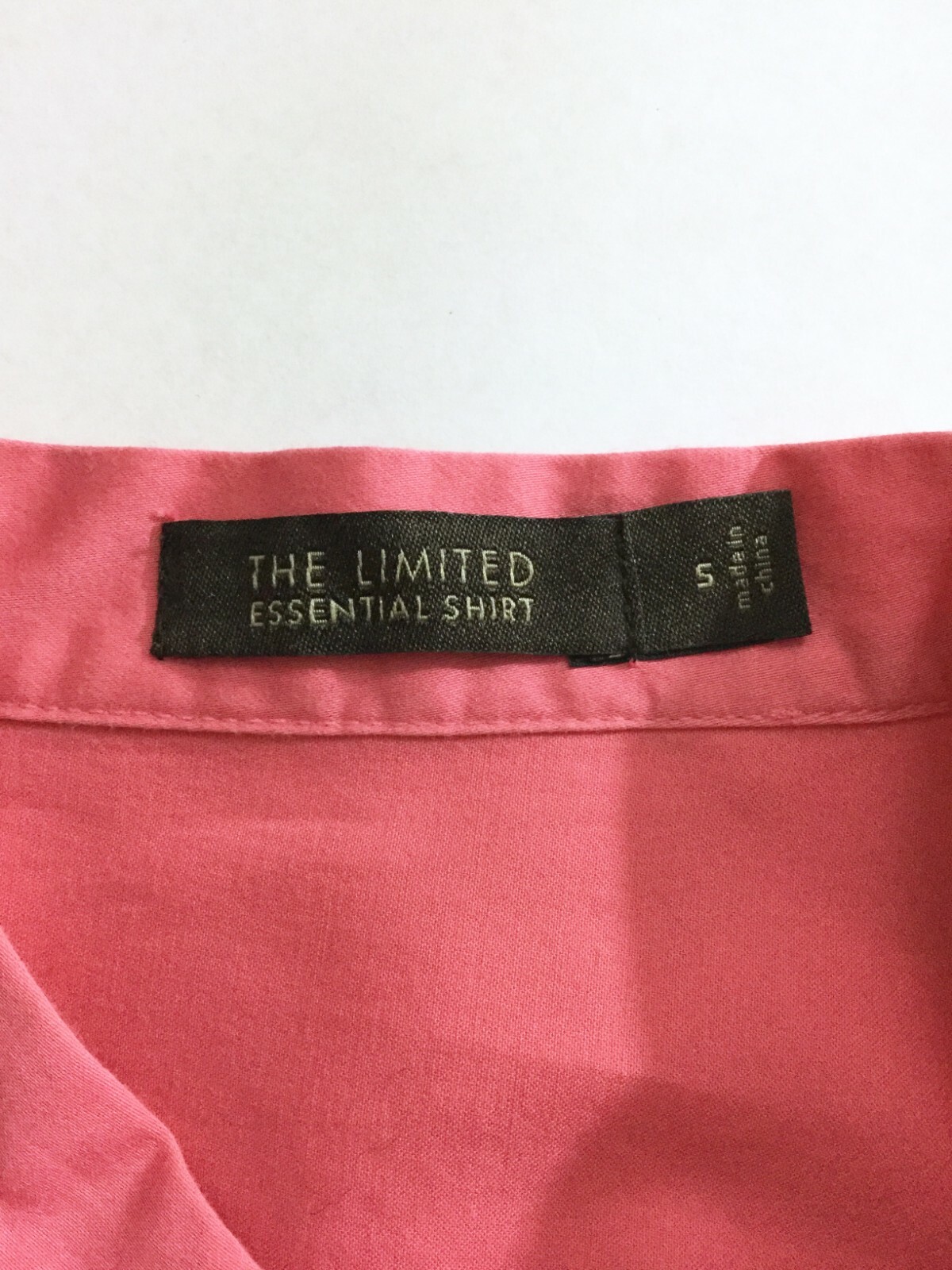The Limited Essential Womens Cascading Ruffle Front Top Sz S Salmon Pink Button