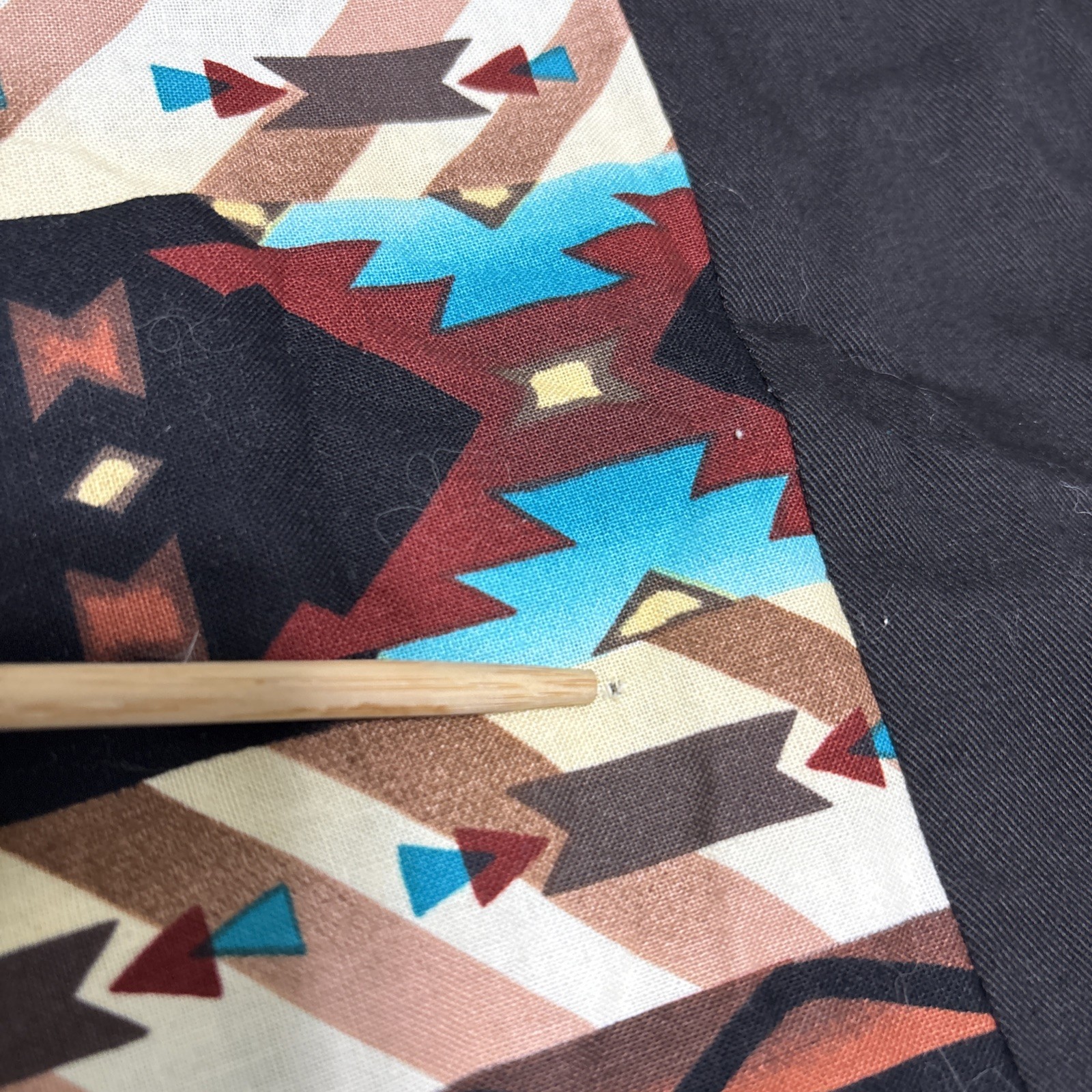 Vintage Banjo Dallas Texas Women’s Cropped Western Aztec Shirt Jacket Size Large