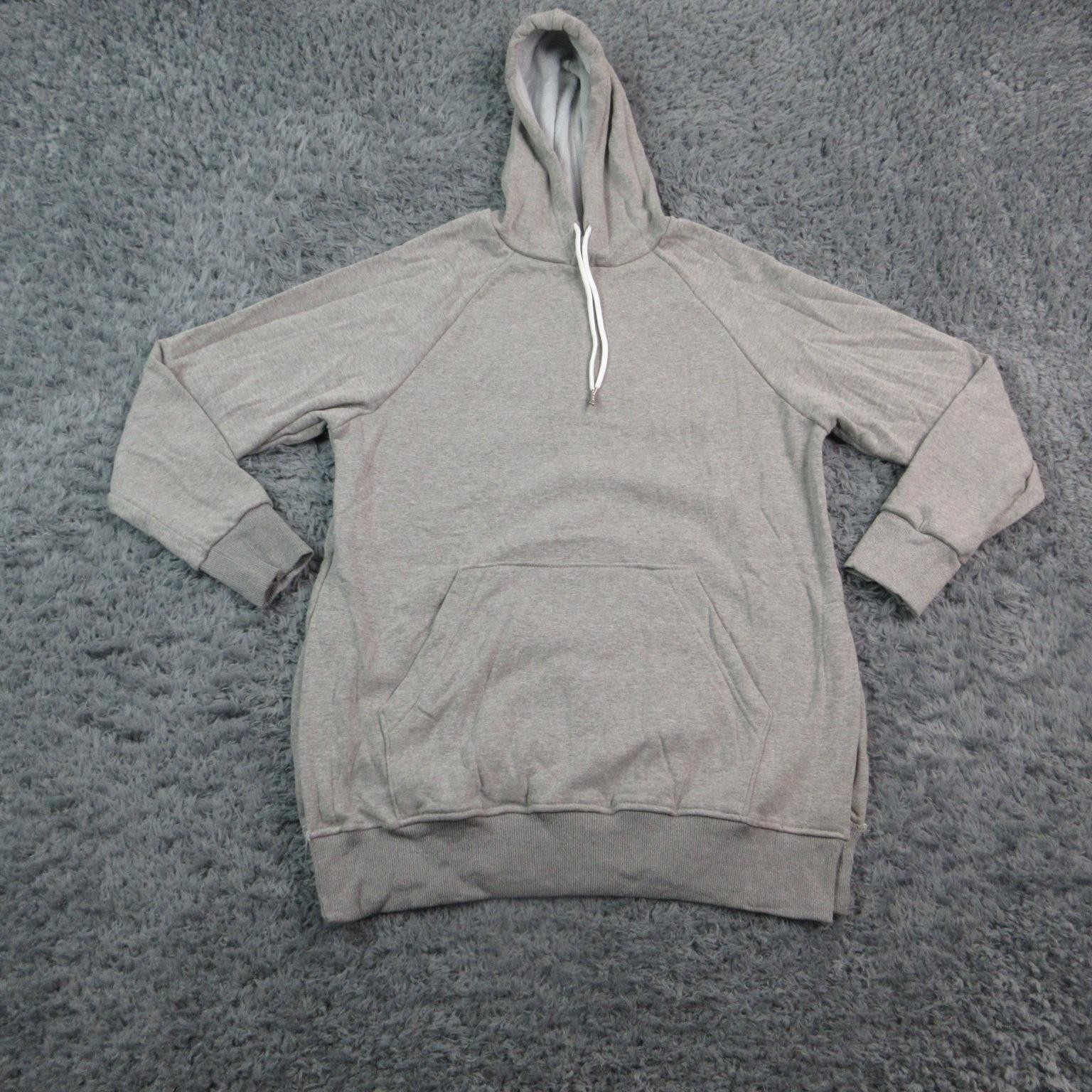 The WARMY Hoodie Sweatshirt Womens M Gray Pullover Hooded Lined Relaxed Fit NWOT