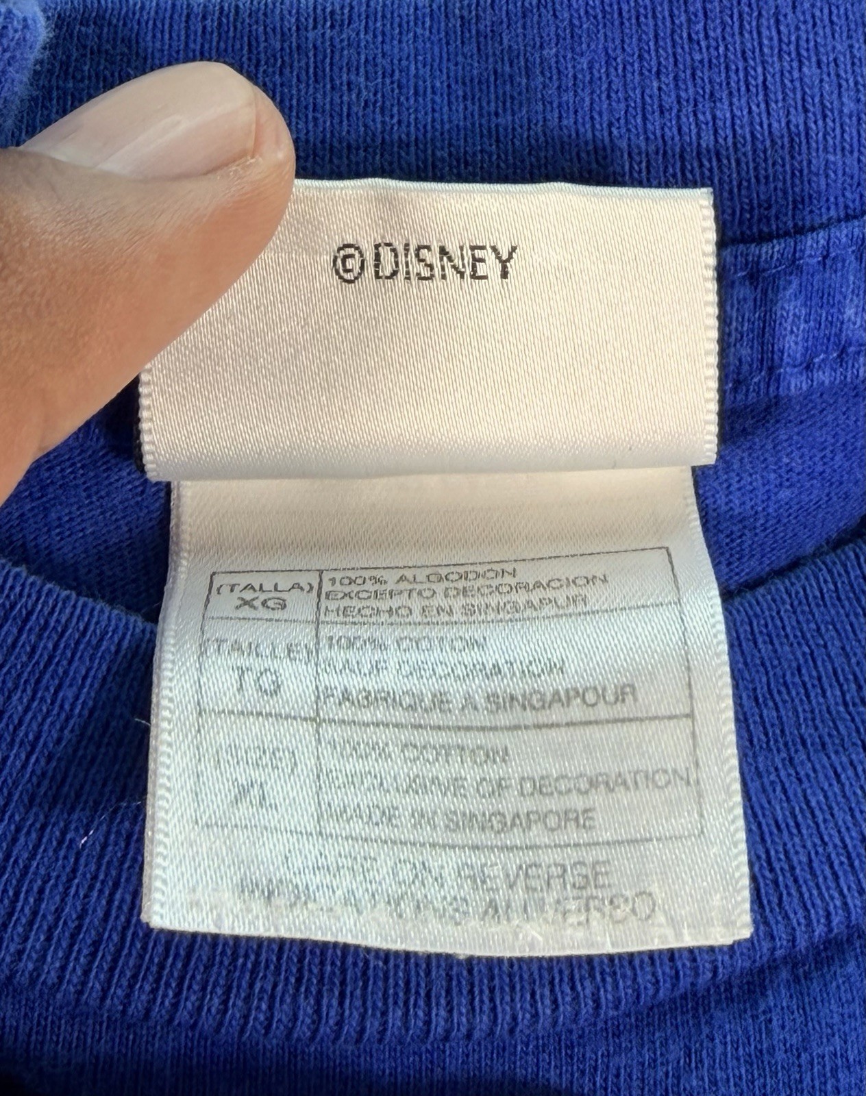 Disney Vintage 90s Women’s Size XL Blue Embroidered Pooh Tiger T Shirt