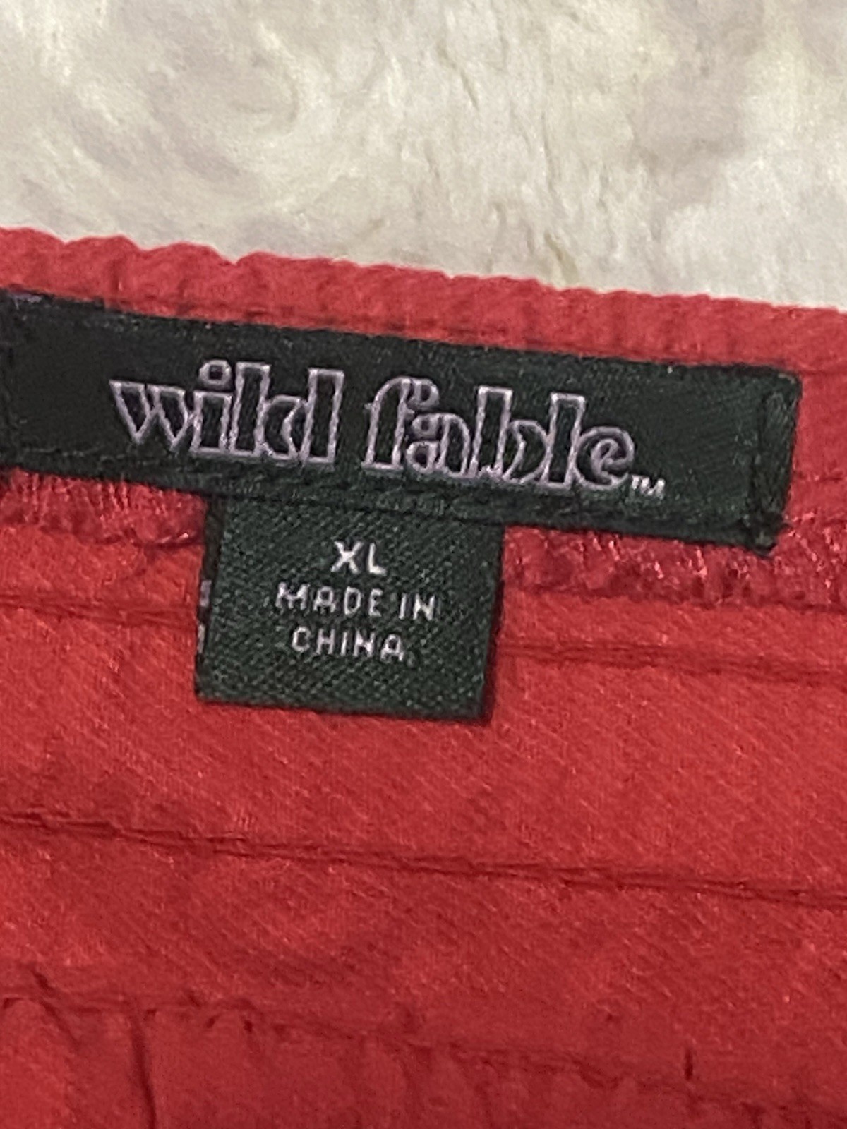 Wild Fable Womens Red Knit Smocked Strapless Bandeau Tube Top Stretch XL