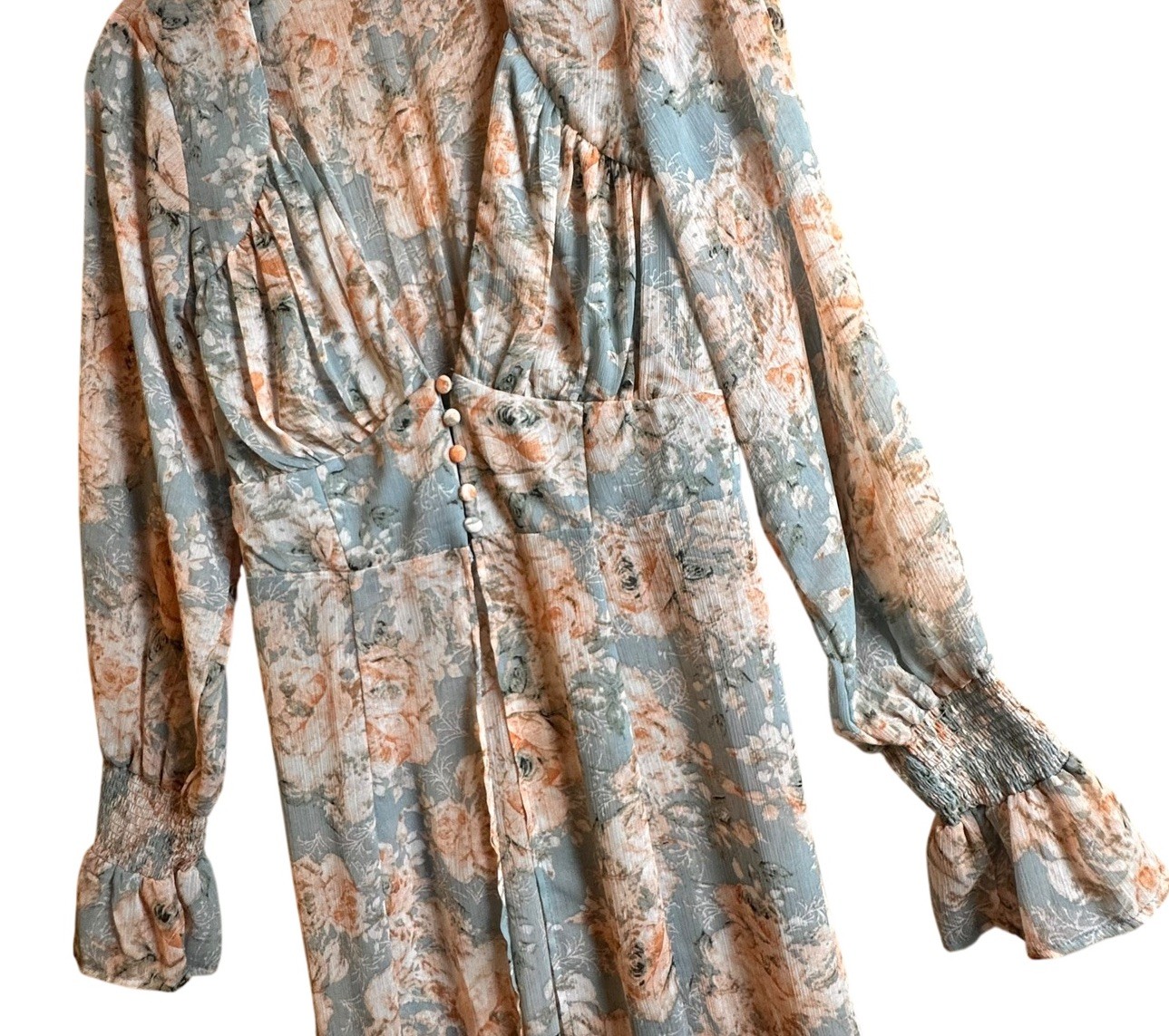 Kimono Womens One Size Floral Sz M Lightweight Boho Beach Vacation Cardigan