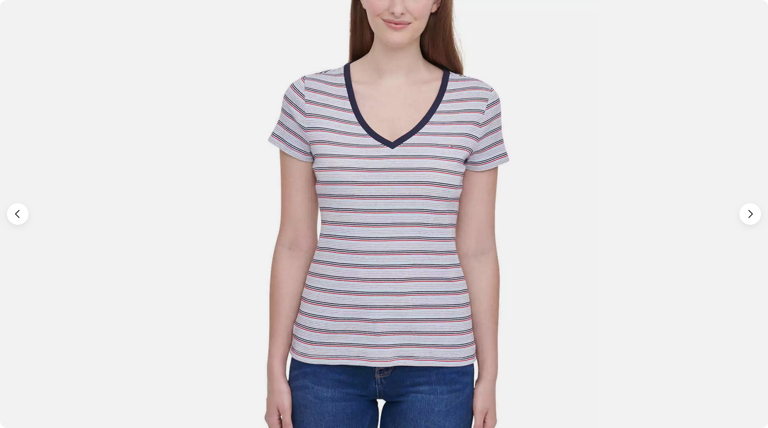 Tommy Hilfiger Womens Tee Shirt (Multi, Size Large) New With Tags