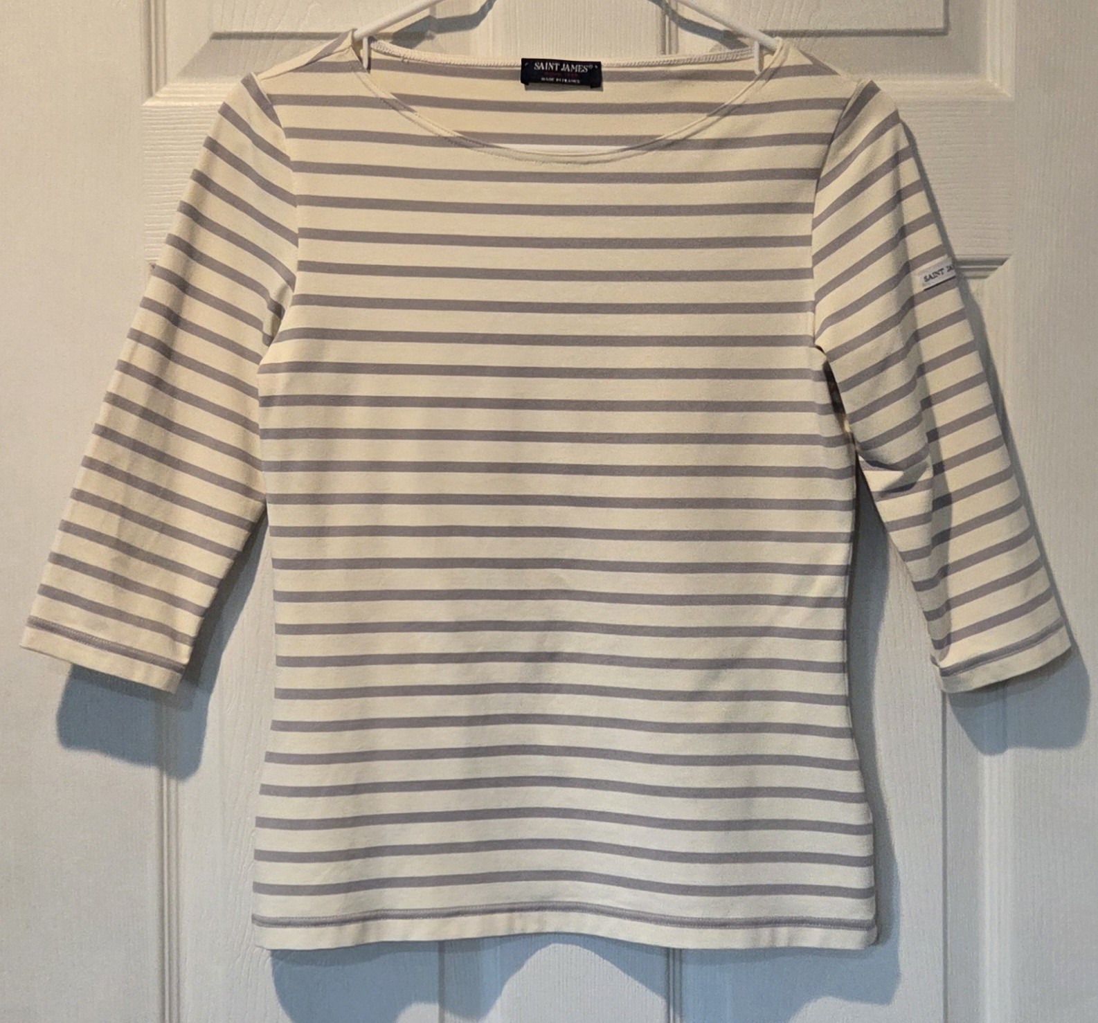 Saint James Striped Bateau Boat Neckline Striped 3/4 Sleeve Top Size 6 US France