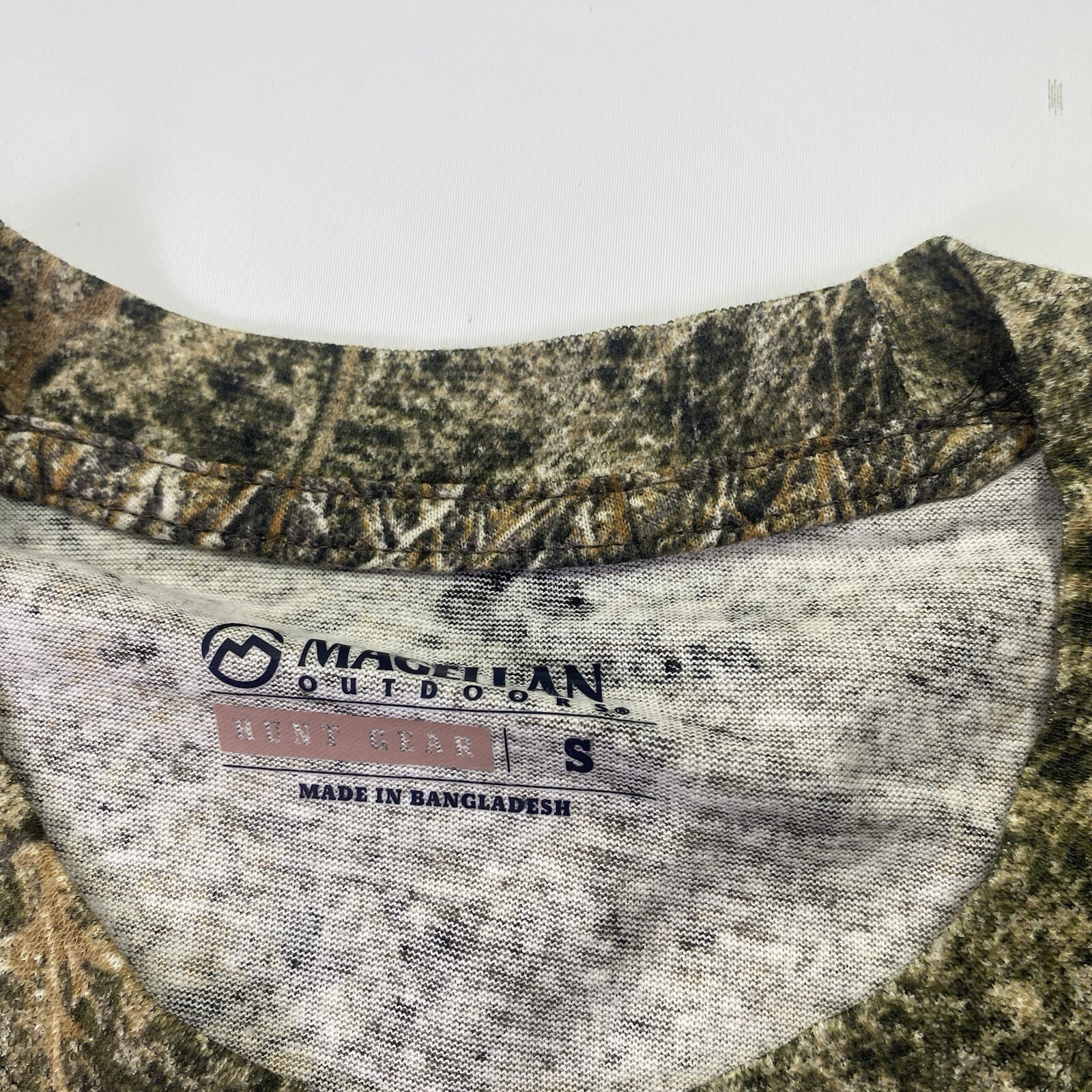 Magellan Mossy Oak Womens Small Long Sleeve Brush Camo Hunting Shirt Cotton