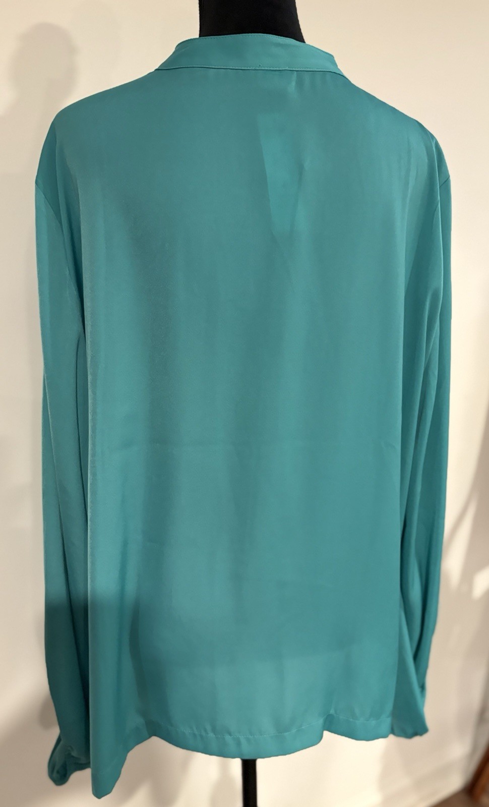 Chico’s Women’s Dark Aqua Long Sleeve Pullover Blouse US Size 20/22 Retail$89.50