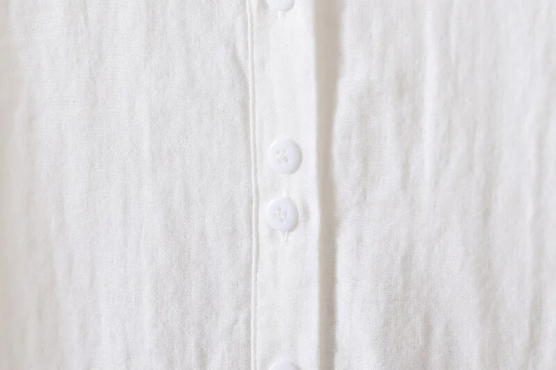 100% Cotton Yarn Solid Shirts & Blouses Large Size Tops Base Shirts Office Wear