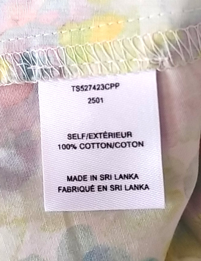 Derek Lam 10 Crosby Women’s Caroline Double Tie Top XS Euphorbia Multicolor NWT