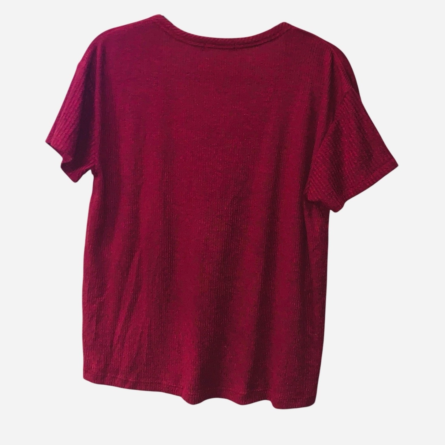 Rag & Bone Ribbed Heather Red Knit Tee size small