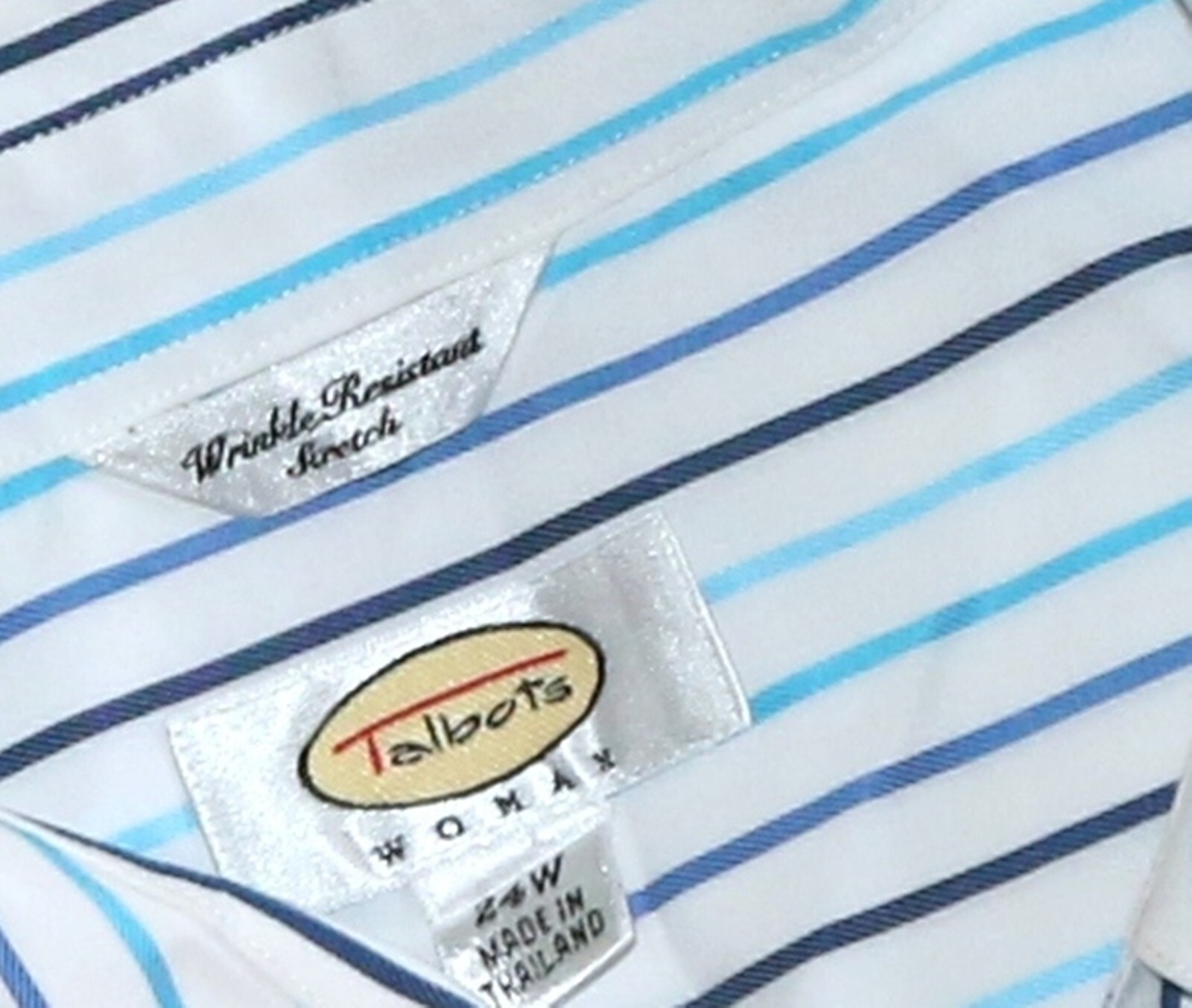 TALBOTS WOMAN Wrinkle Resistant VNck Blse 59 In Chest 28.5 In Long Sz 24W EXC