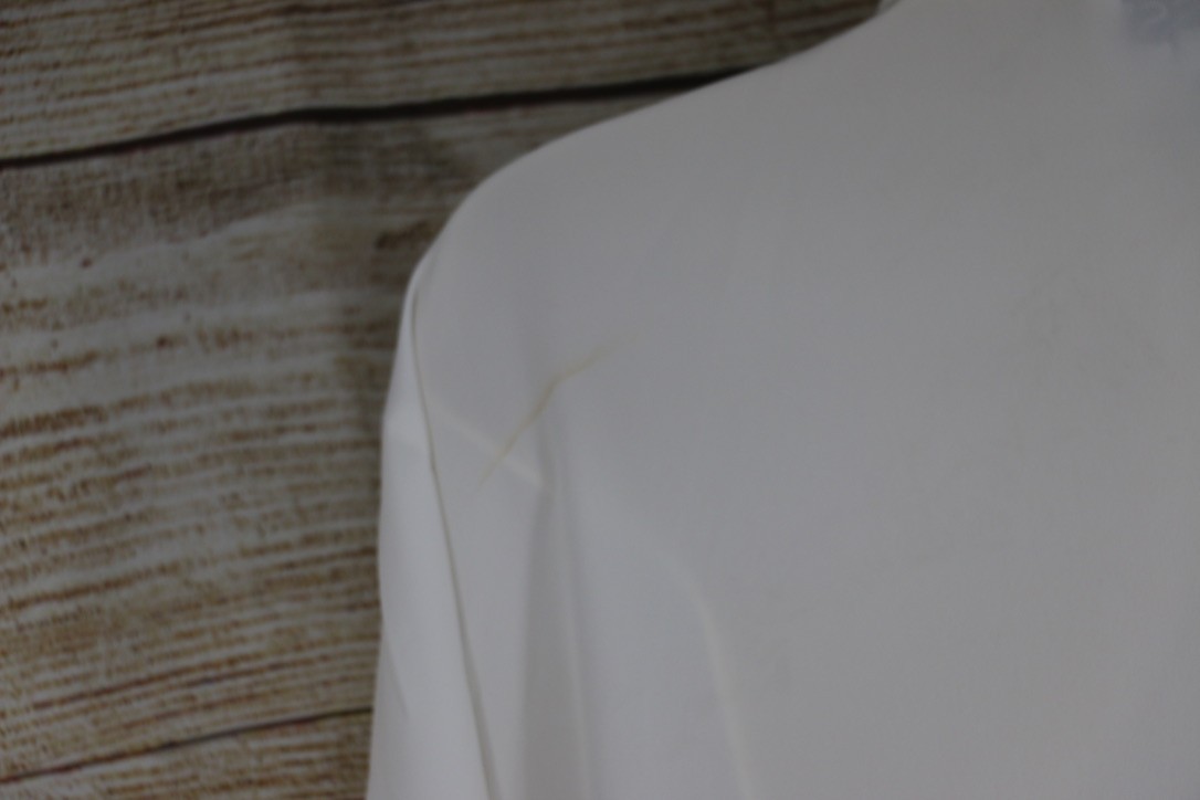 VINTAGE Tess Women Plus Size 1X Button Up Long Sleeve Satin Blouse Shirt White