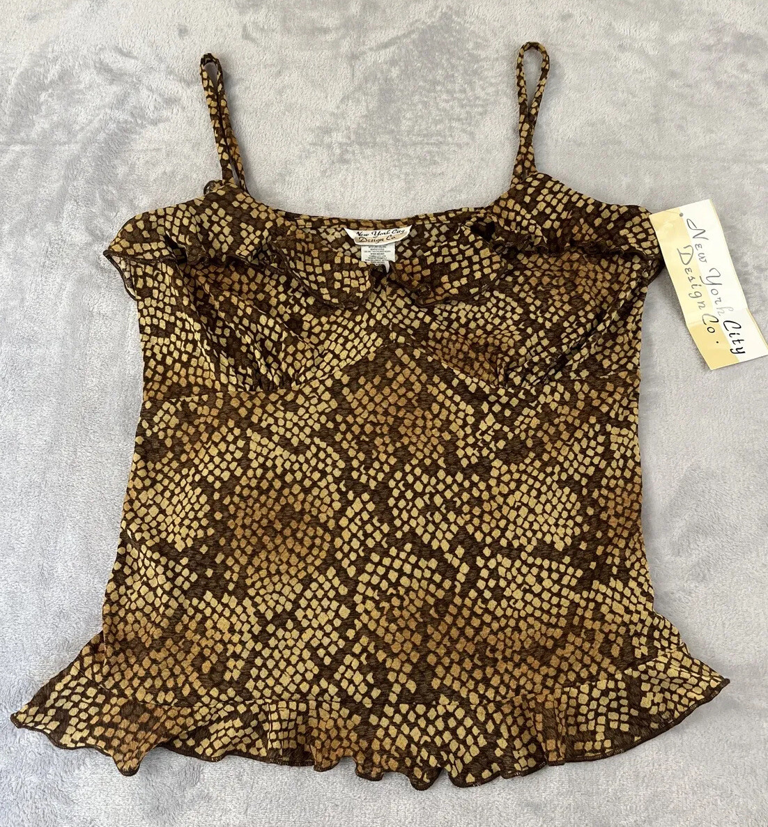 New York City Design Co. womens spaghetti strap tank blouse size small