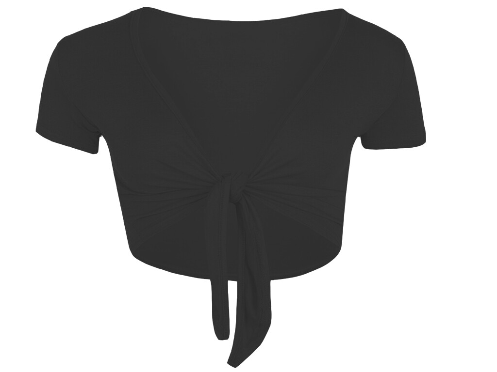 WOMEN TIE KNOT SHRUG TIE FRONT CROPPED BOLERO SHORT SLEEVE CARDIGAN PLUS SIZE