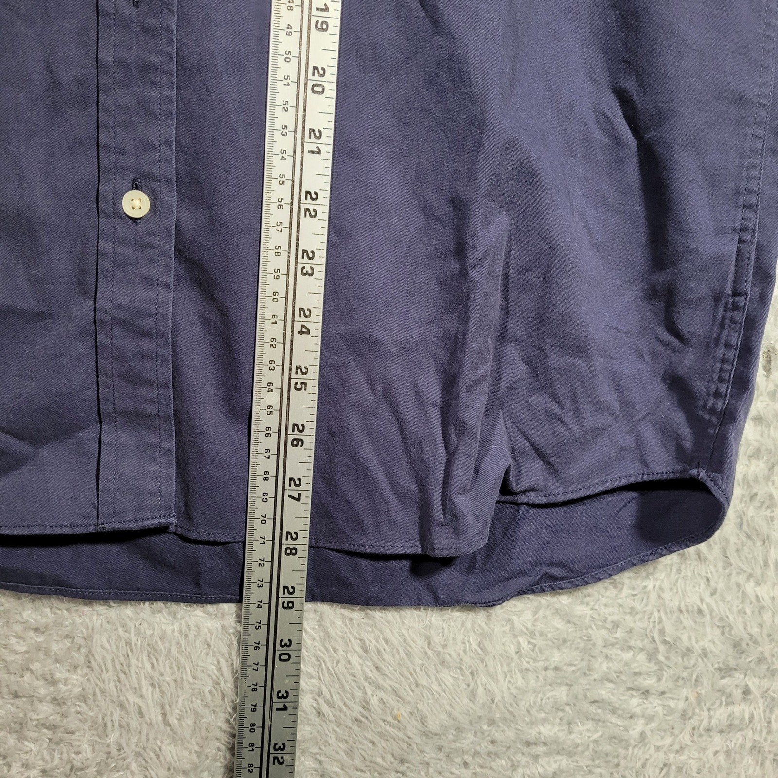 Cutter & Buck Button Up Shirt Womens Medium Navy Blue Long Sleeve