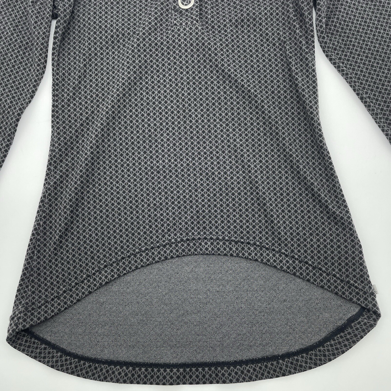 XS Extra Small Merrell Pullover Long Sleeve Top Gray Indira Mock Neck Henley