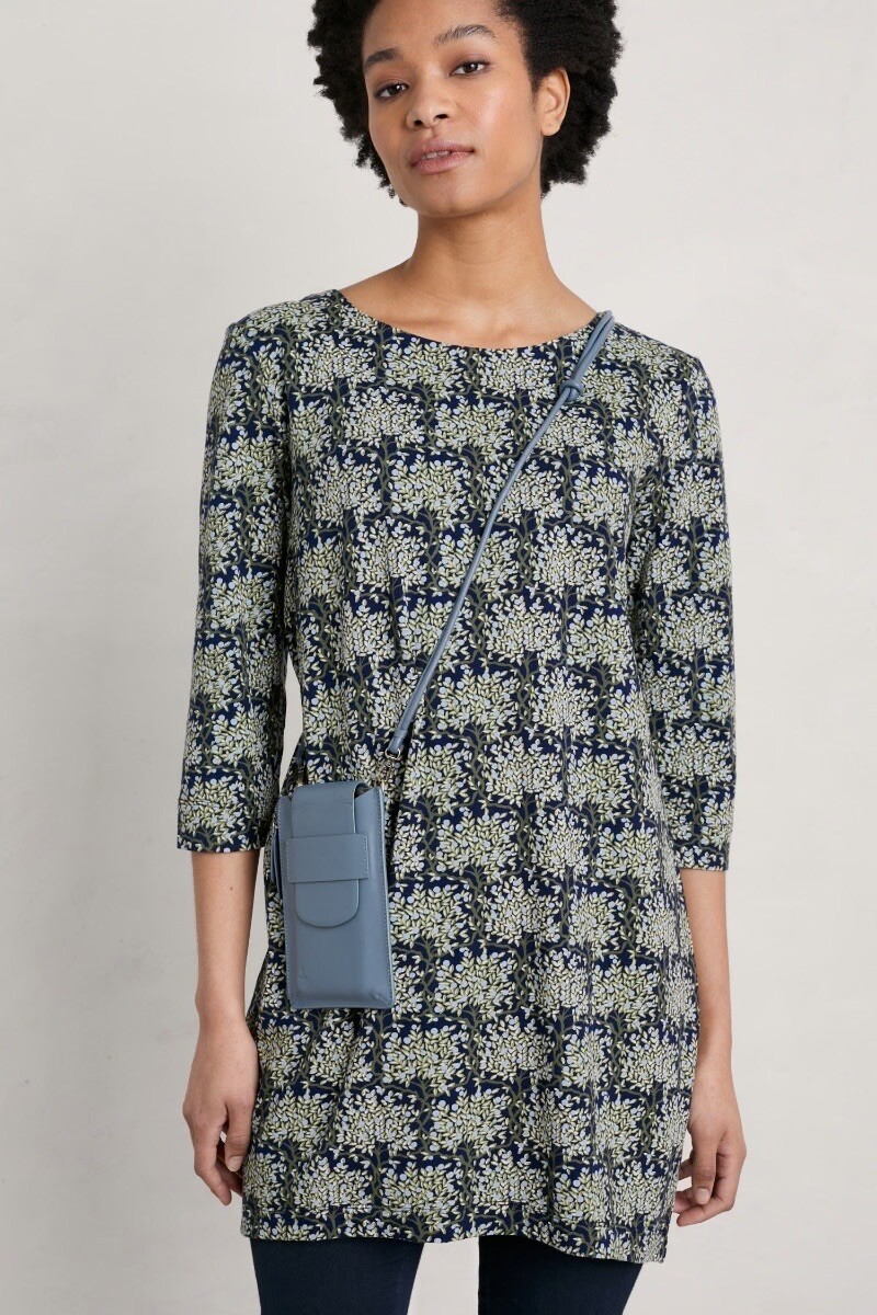 Seasalt Cornwall Collective Tunic Organic Cotton Multi Floral Jersey Size 10