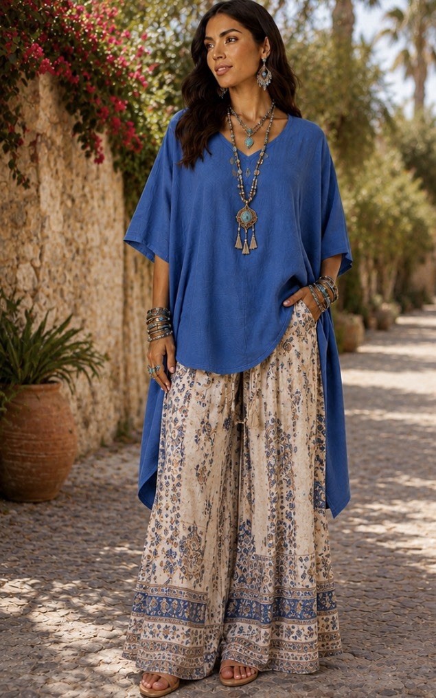 Jaded Gypsy Deep Blue High Low Top, One Size
