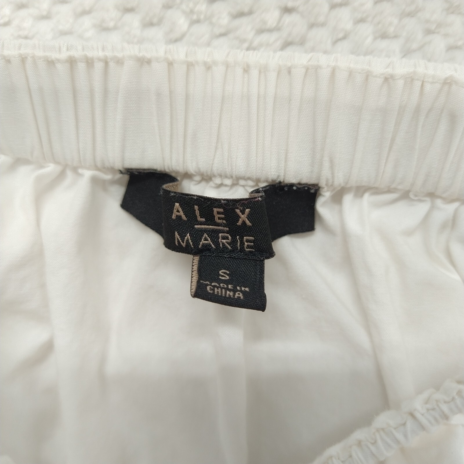 Alex Marie Womens Cotton Sleeveless Mock Neck Pullover Blouse Top Shirt White S