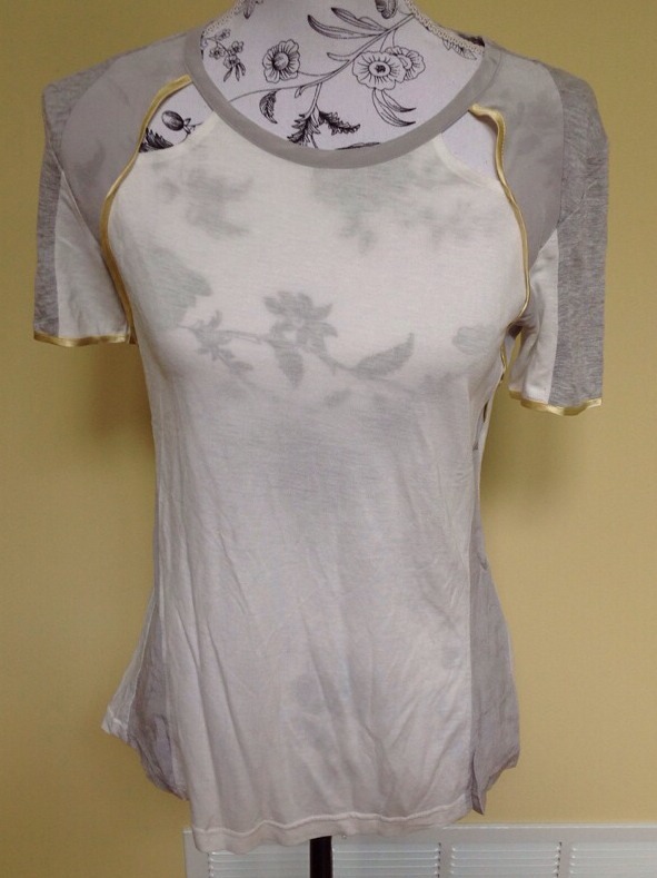 Aiko Optic Grey Mist Short Sleeve Shirt Size Small