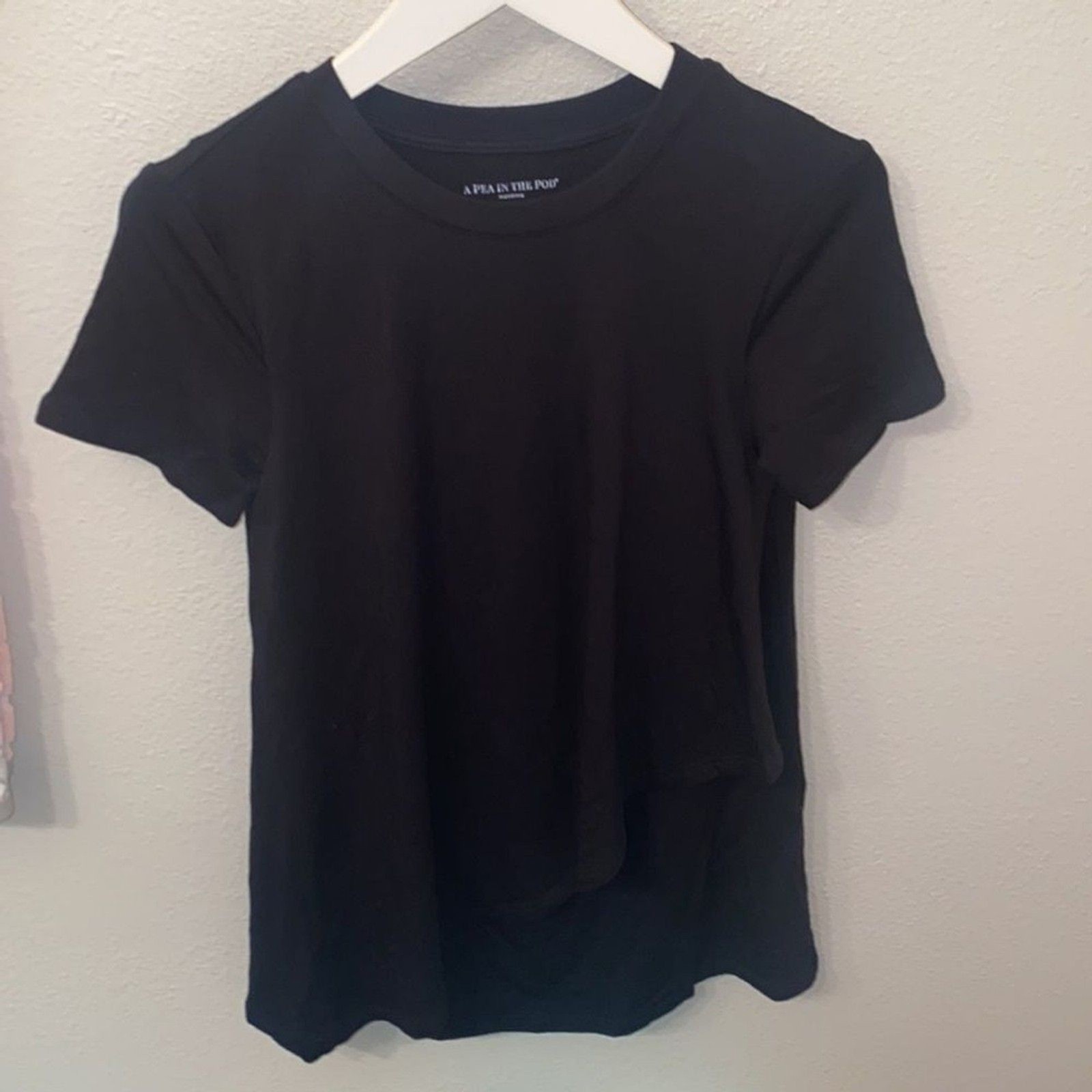 A Pea In The Pod Nursing Top Pullover Crew Neck Black Size XS
