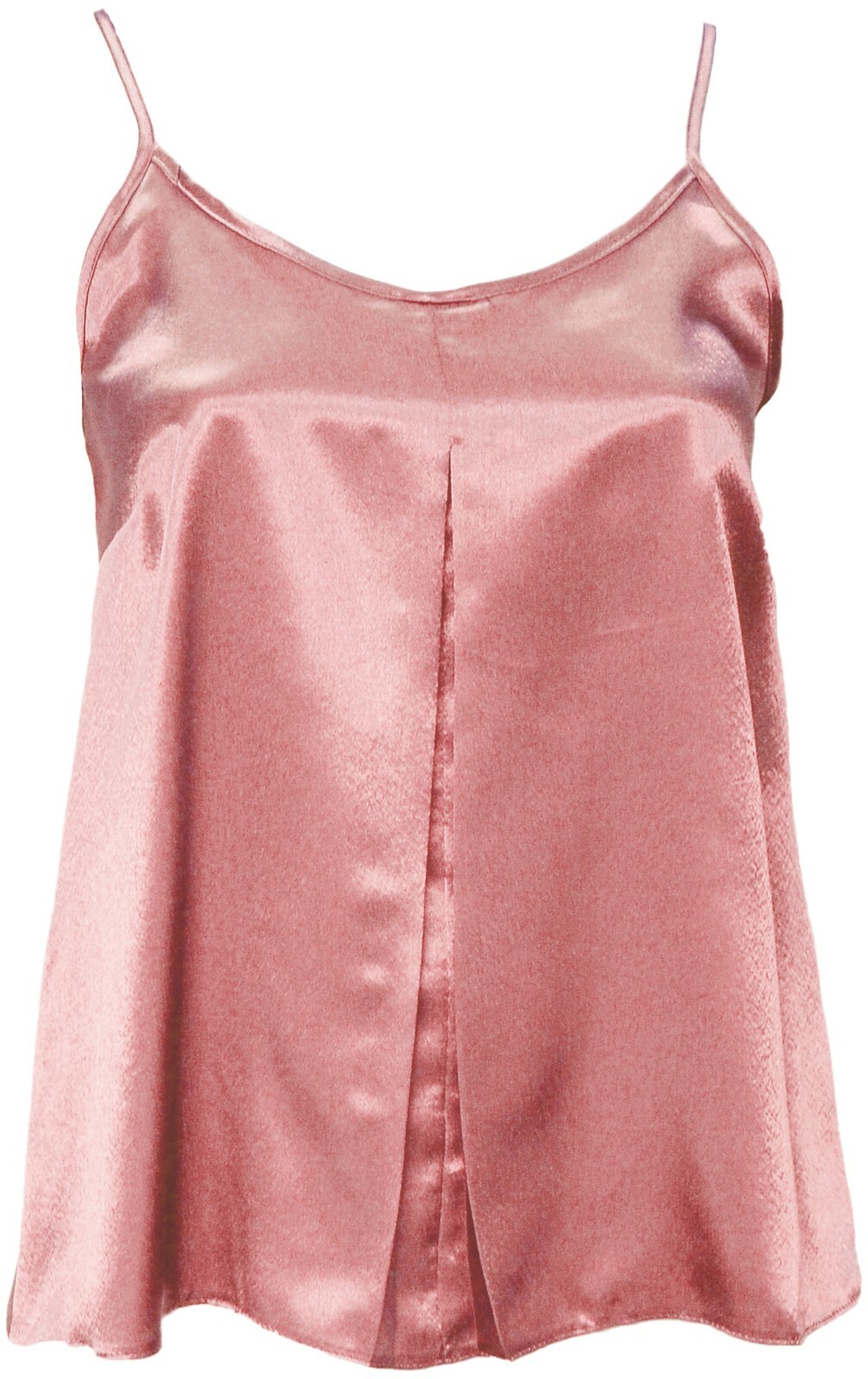 Womens Gorgeous Baby Pink Satin Strappy Sexy Cami Top Plus Size Ladies