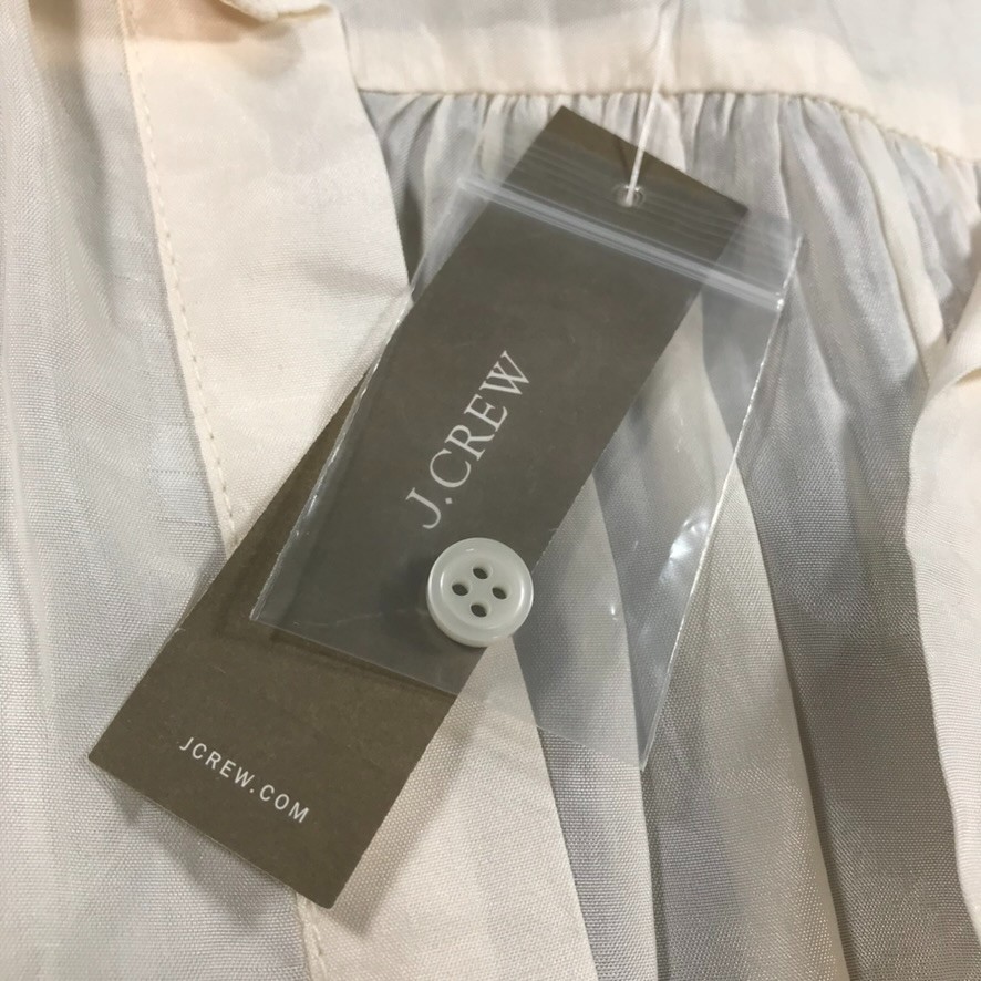 J. Crew Women’s Cupro Collared V-Neck Popover Top Medium BD789 Satin Silky NEW