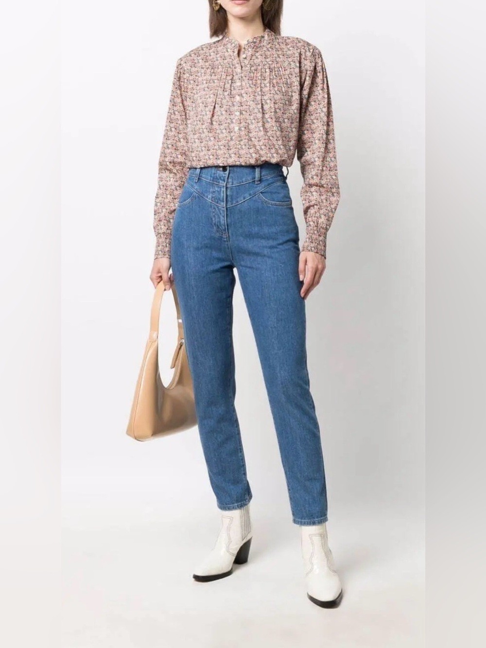 BA&SH Freja Floral-Print Blouse