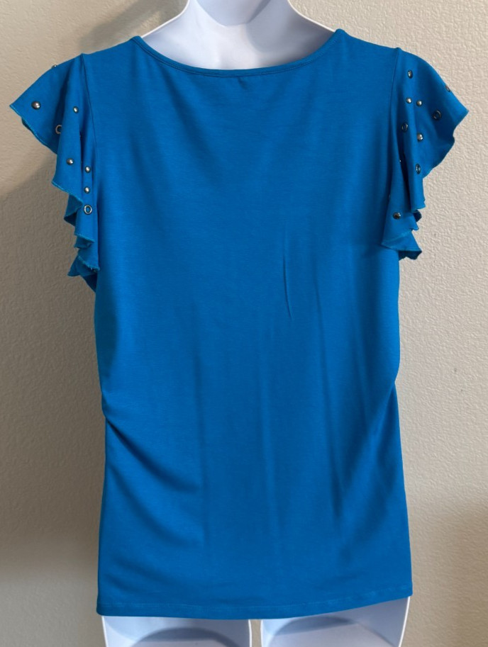 Cyrus ladies size L blouse with studded sleeves.