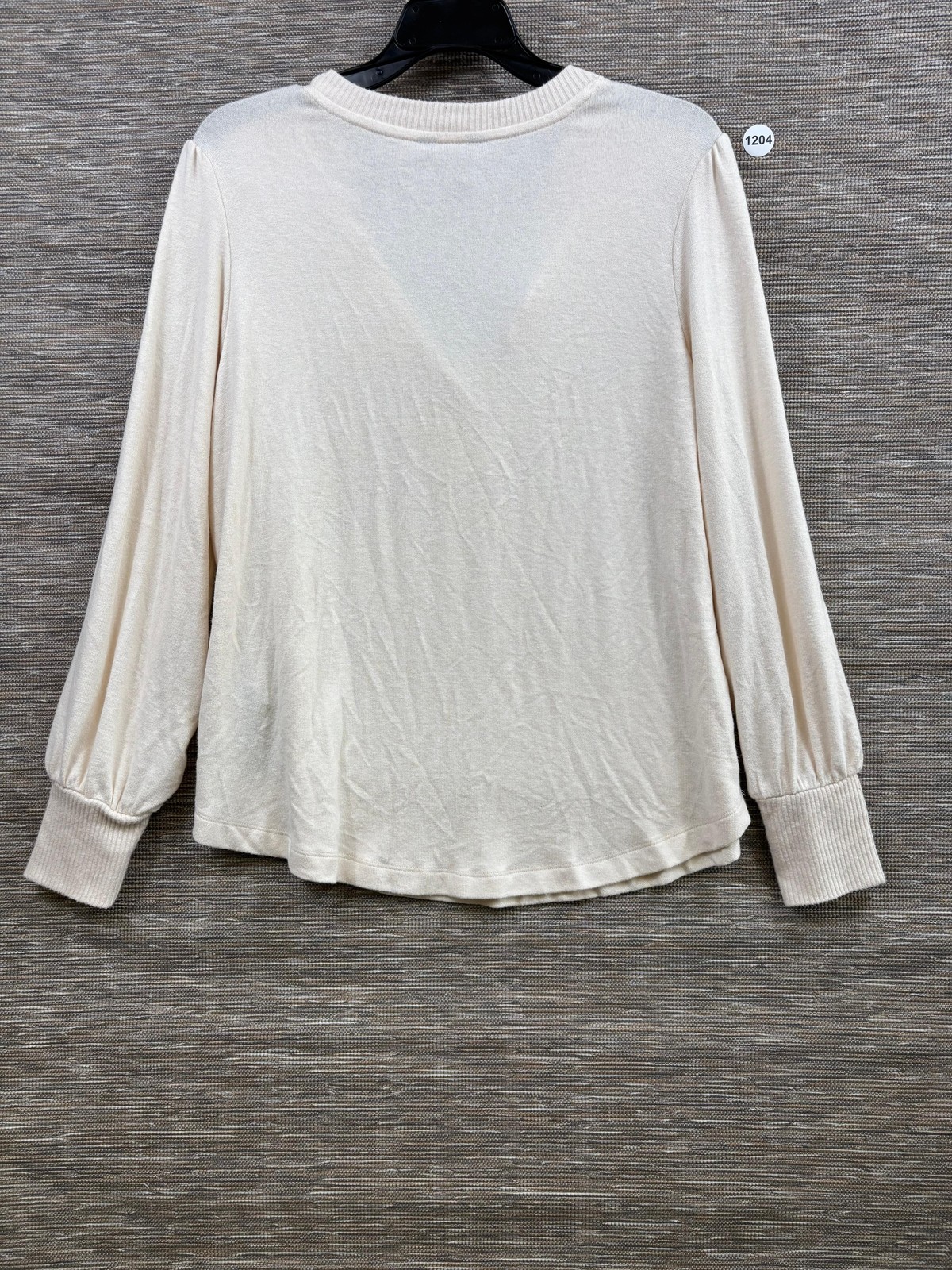Buffalo David Bitton Shirt Womens L White Cozy V Neck Long Sleeve Jersey Top