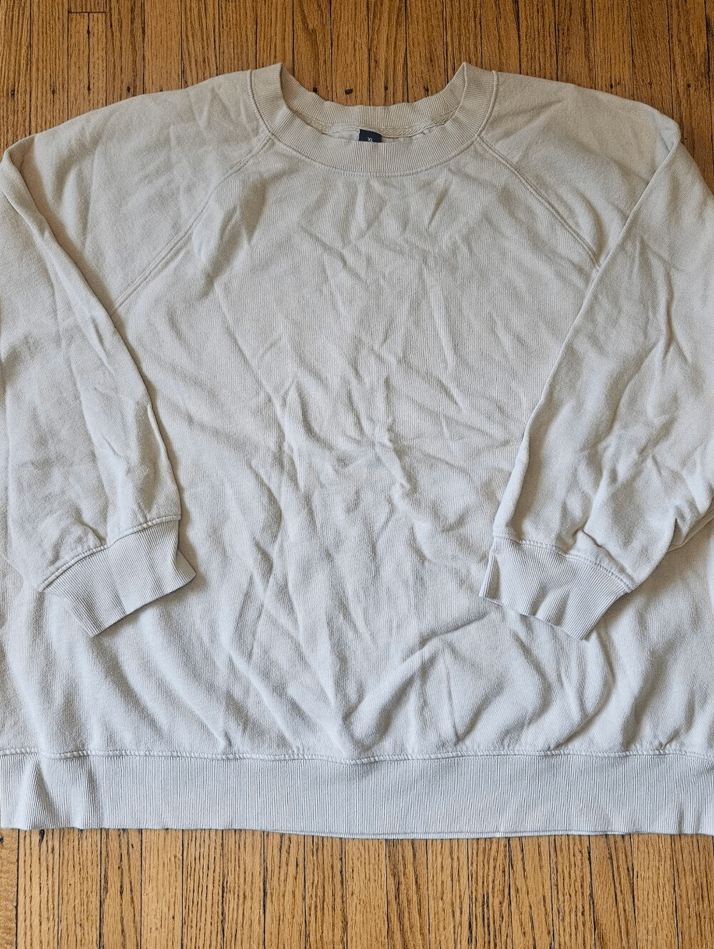 Old Navy Cream Fleece Crewneck Sweatshirt XL Oversized Cozy Pullover