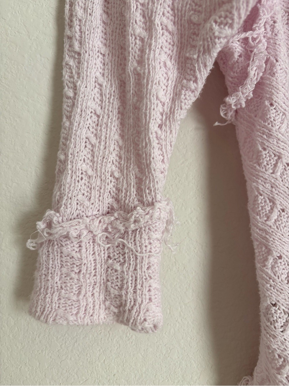 We the Free Light Pink Knit Scoop Neck Sweater- size small