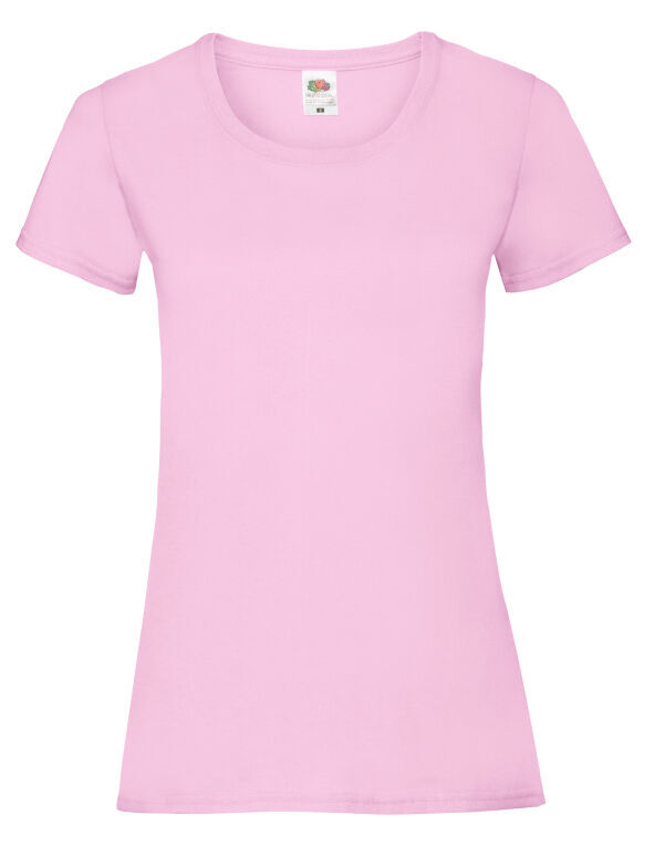 fruit of the loom t shirts womens Ladies Plain Coloured Cotton Fitted Tee Shirt