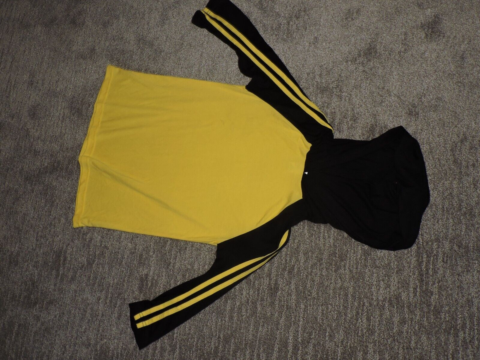 Balera Brand Juniors SZ SA Hooded Long Sleeve Tee Shirt Yellow/black