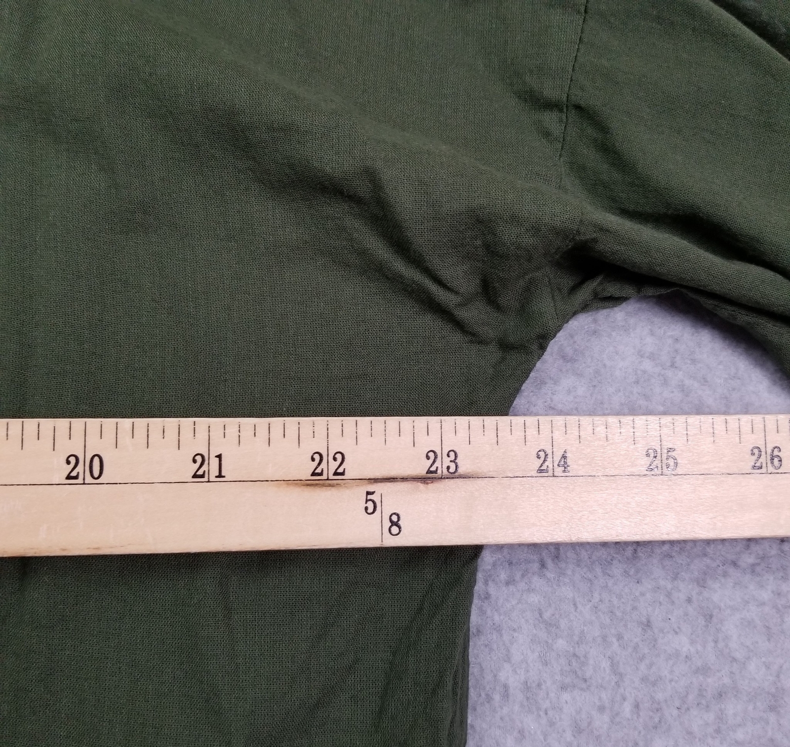 Primark Button Up Shirt Women’s Small S Green Long Sleeve Cotton Tunic Top Sheer