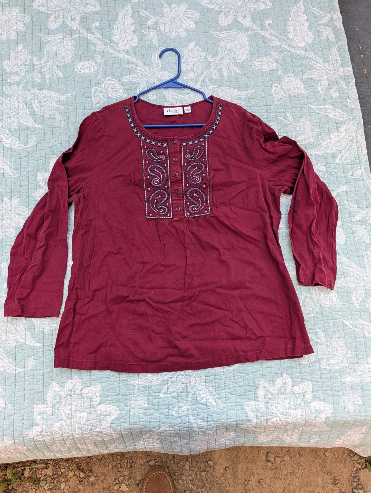 D N Co Large Tunic Blouse