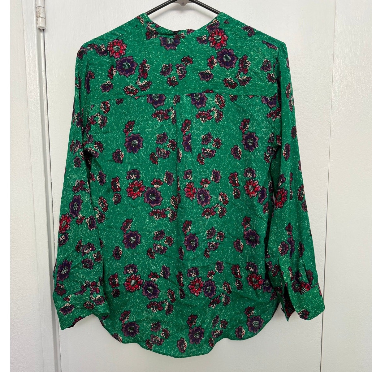 Isabel Marant Étoile Green Floral Sheer Button-up Blouse Size 34 (XS US)
