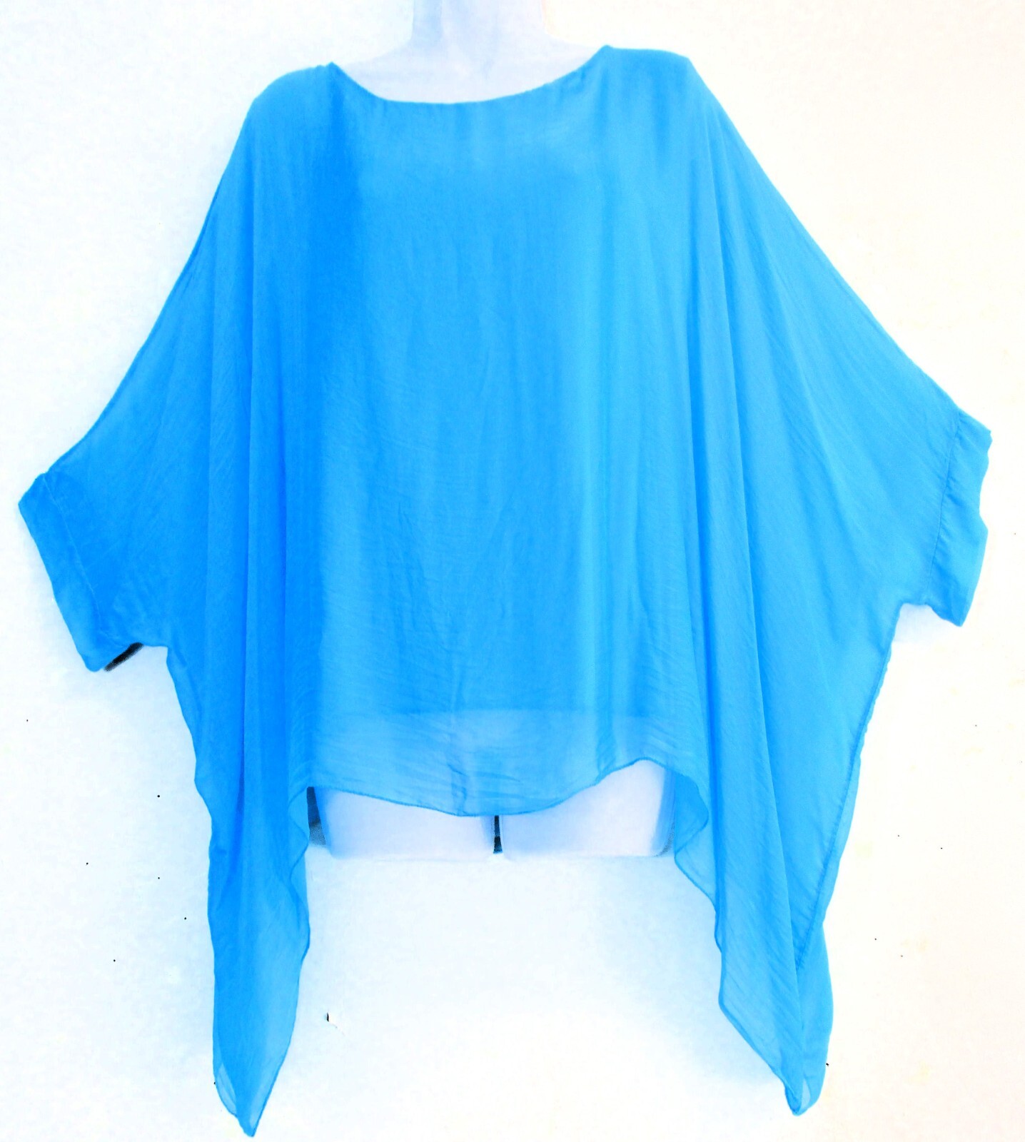 Obsession Lagenlook Kaftan Top 30% Silk 70% Viscose 3/4 Raglan