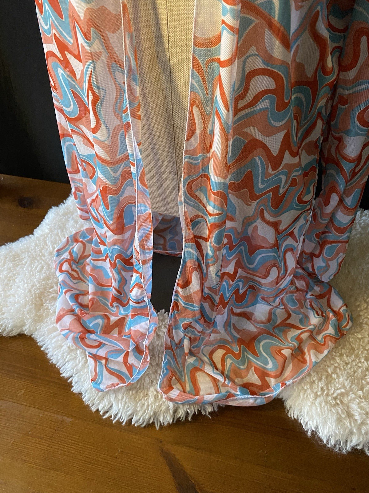 Coral Sea foam Elegant Gauze Wrap Gorgeous Onesize