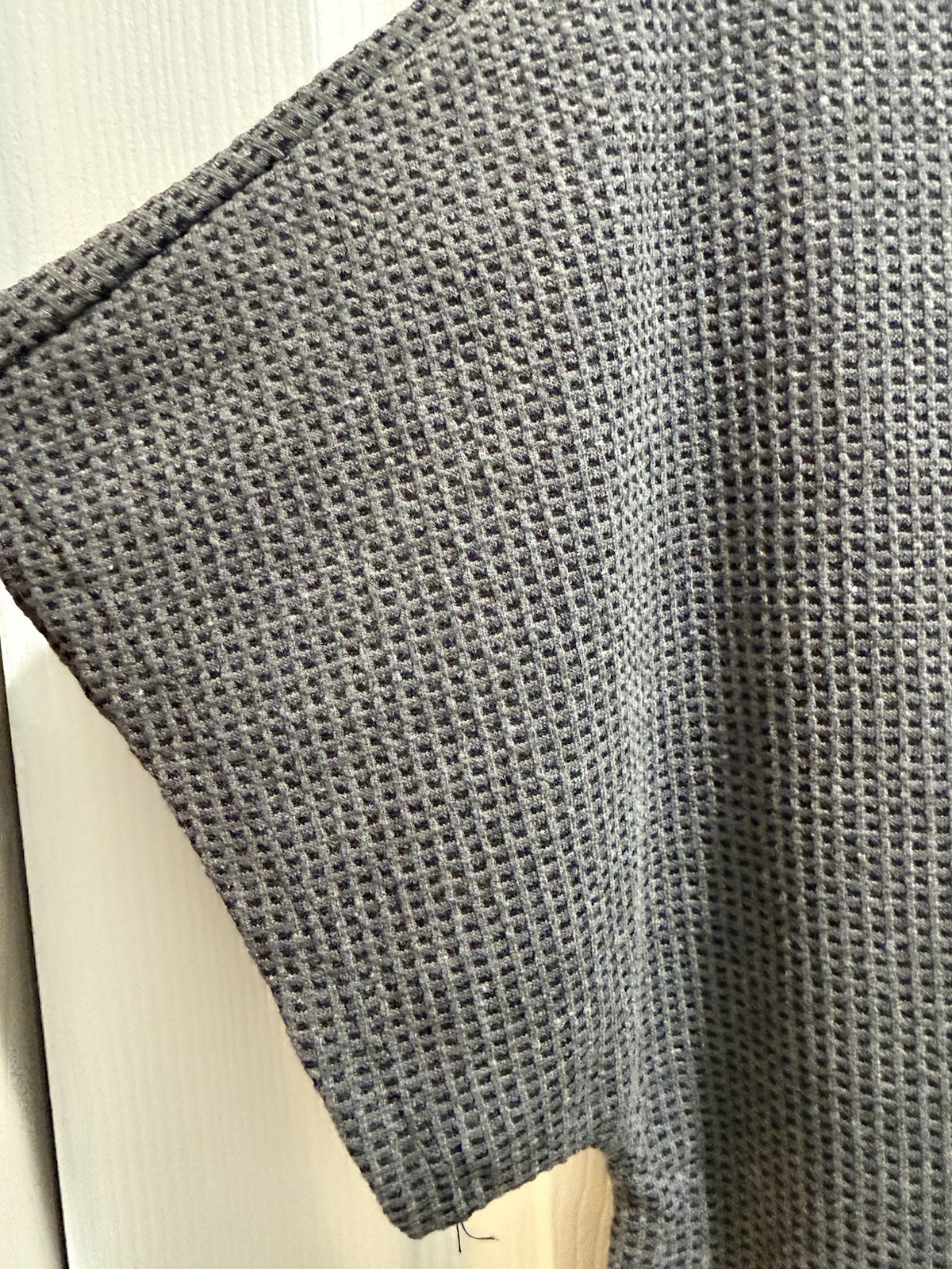 Woman’s Short Sleeve Waffle Knit Top Size S By Andree by unit Charcoal Color