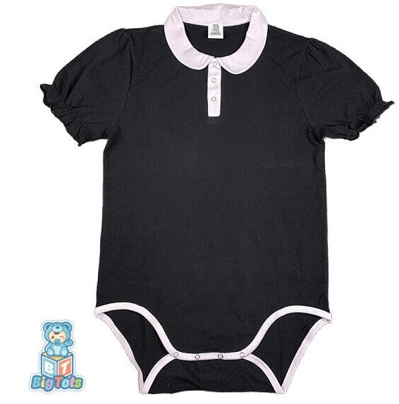 Adult Black Collar bodysuit baby style romper