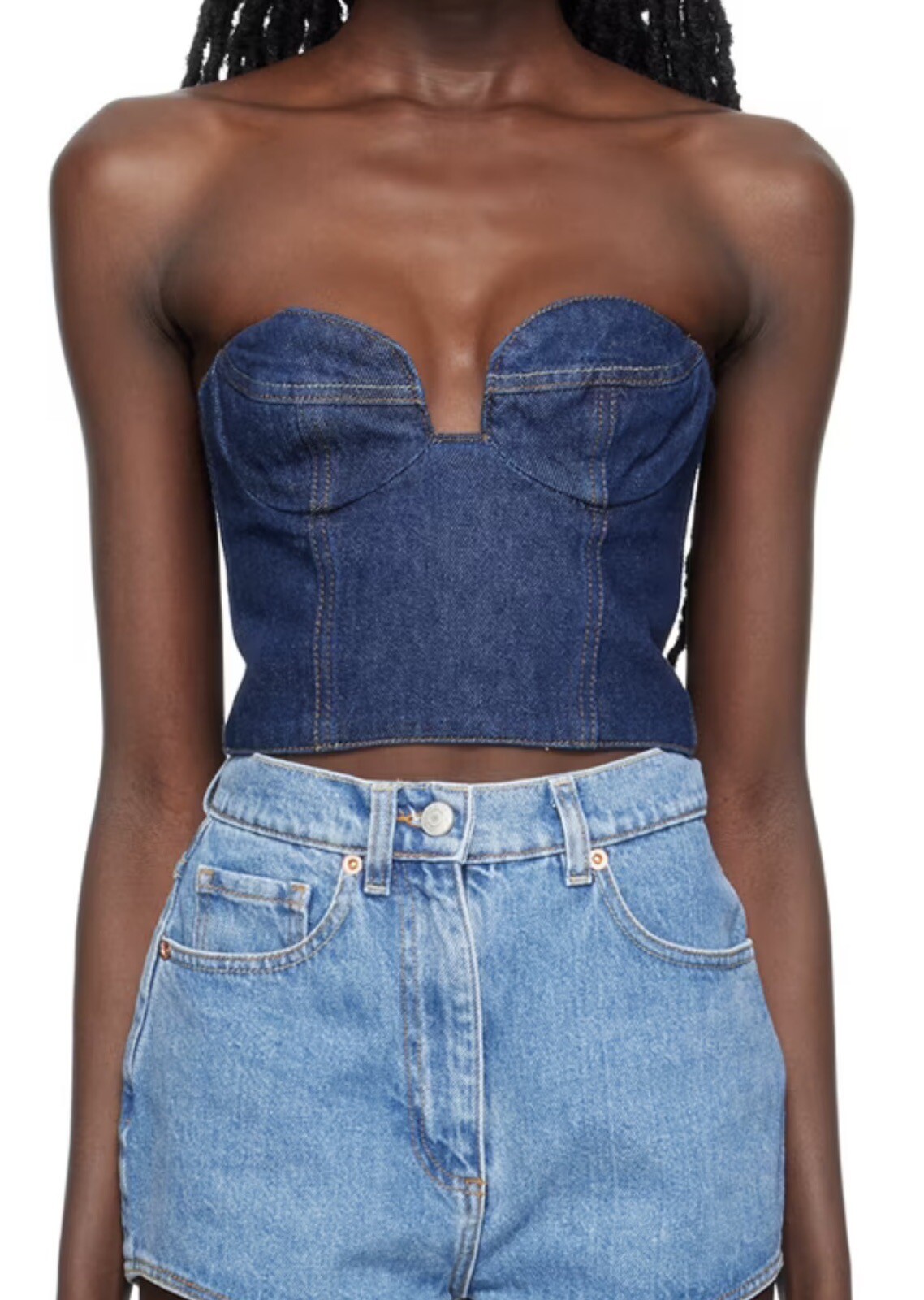 Magda Butrym Denim Corset Top FR42