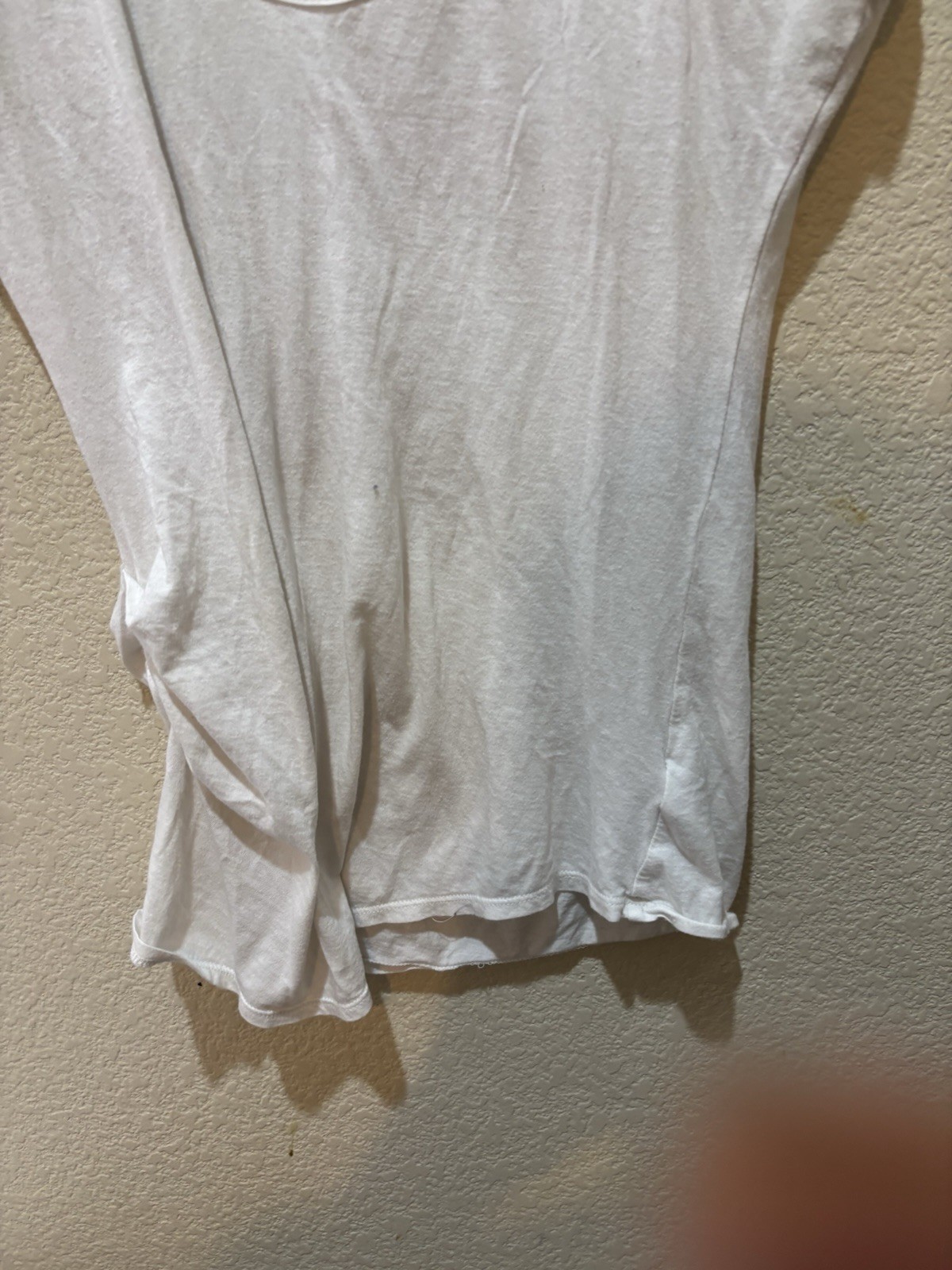 James Perse Standard Ruched Side Scoop Neck White T-Shirt Women’s Size 1
