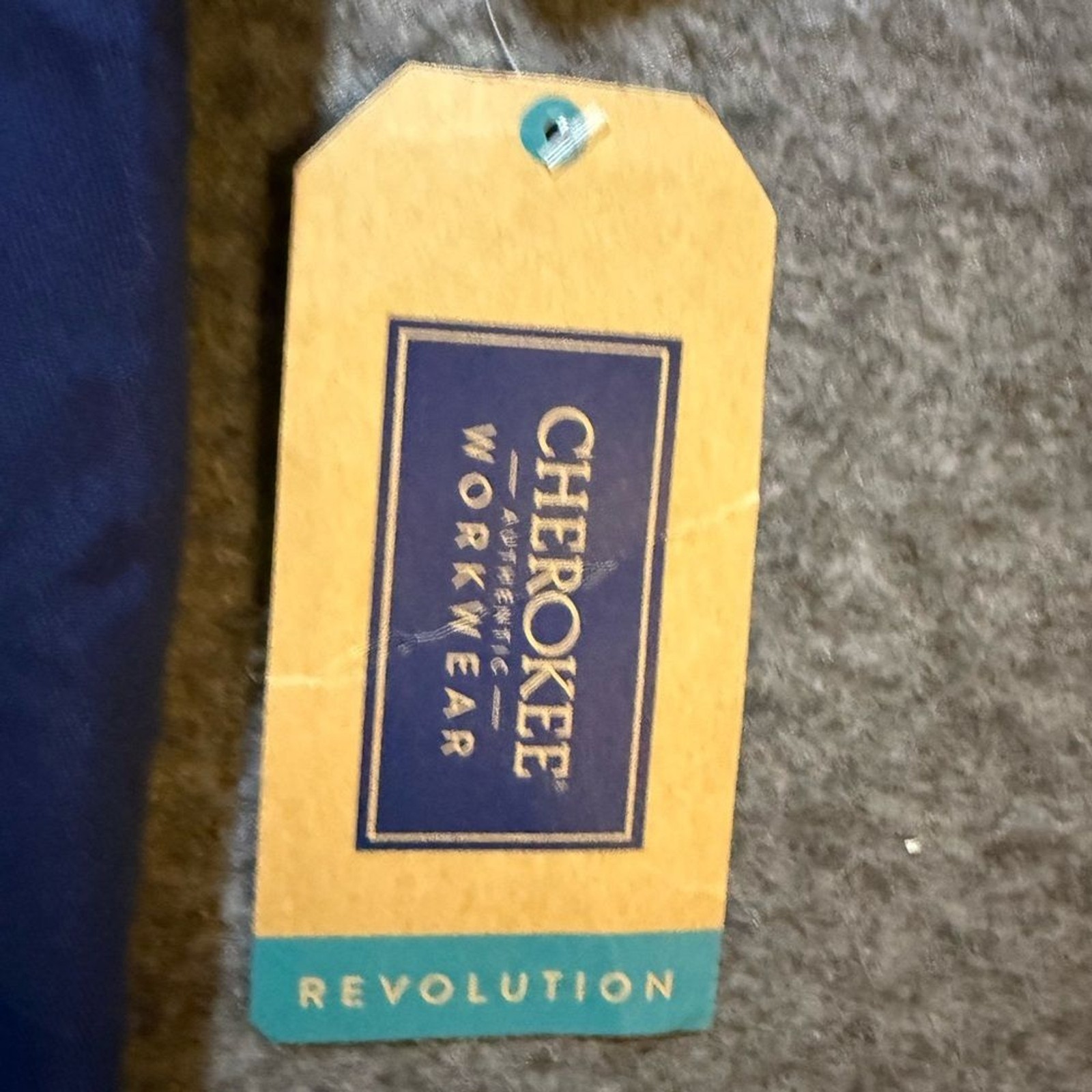 Cherokee Workwear Revolution Scrub Top Shirt women’s XL navy blue soft stretch