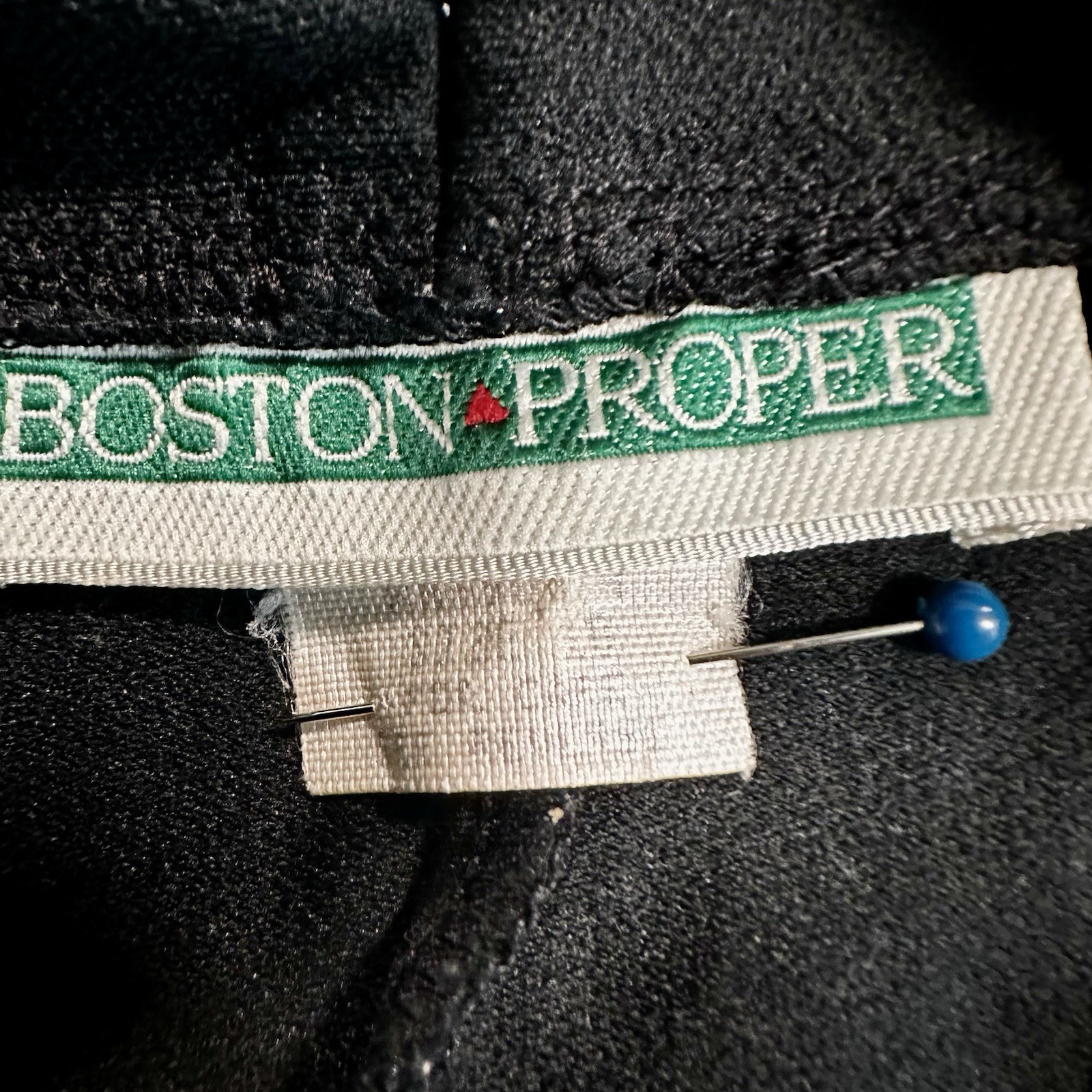 Boston Proper Black Solid Button-Up Long Sleeve Rayon/Poly Blend Jacket Size 10