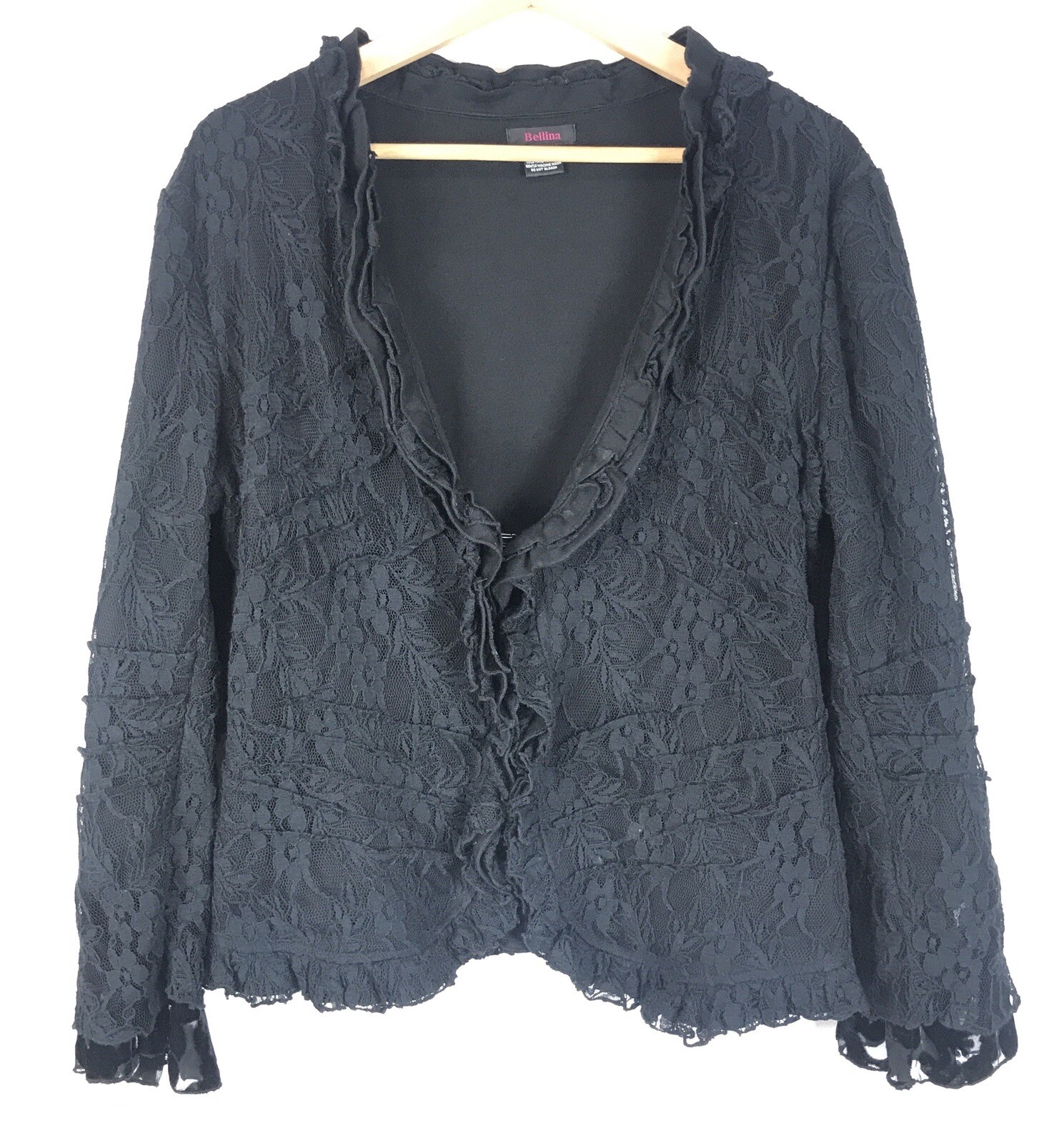 Bellina Black Jacket/Cardigan/Top For Women, Size- Medium, Excellent Condition!